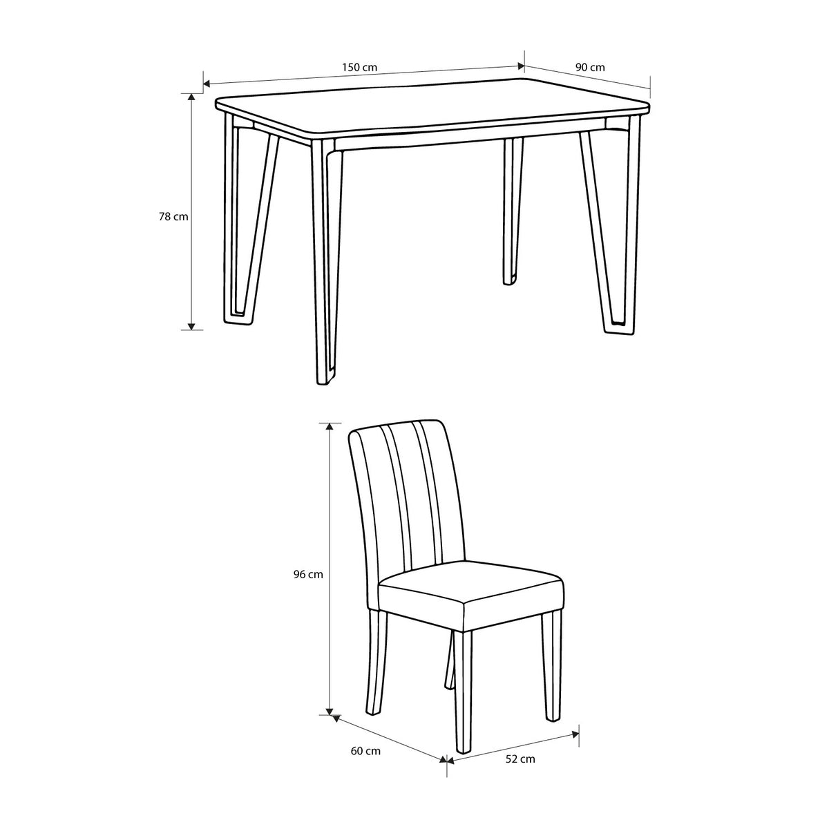 Comedor 6 Puestos Kenzo Eurolino Blanco, Champaña Cubierta Para Vidrio