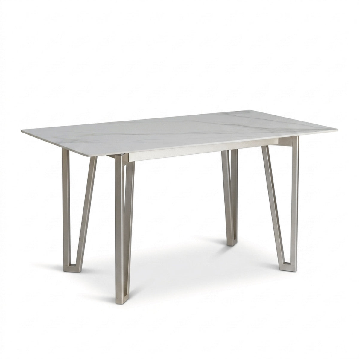 Comedor 6 Puestos Kenzo Eurolino Blanco, Champaña Cubierta Para Vidrio