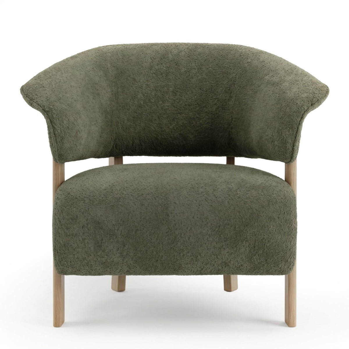 Poltrona Itaca Boucle Dotty Home Verde, Natural