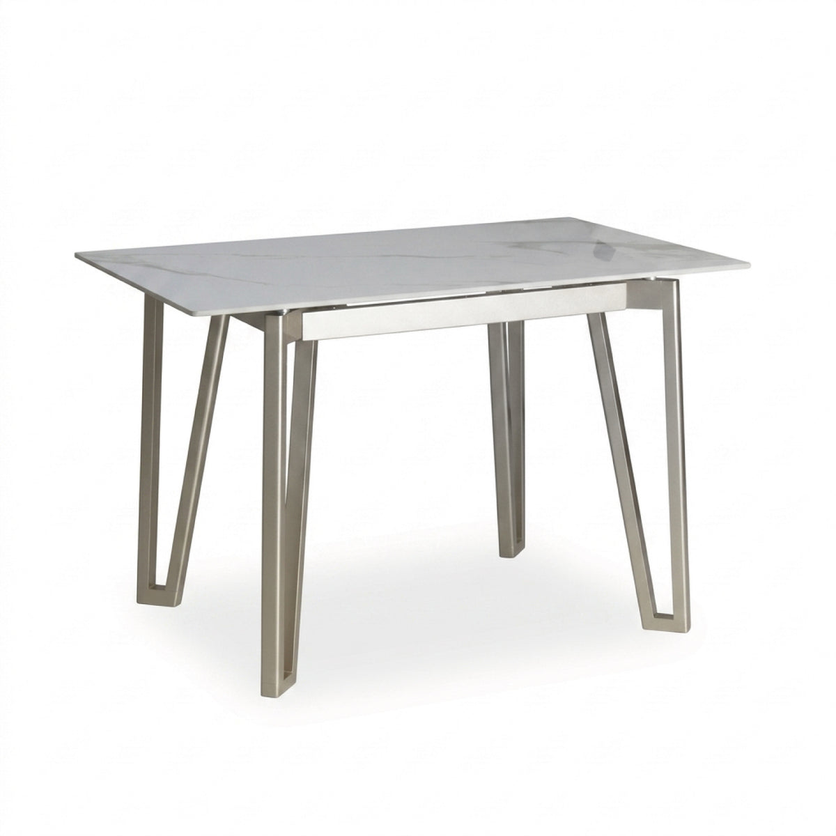 Comedor 4 Puestos Kenzo Eurolino Blanco, Champaña Base Para Vidrio