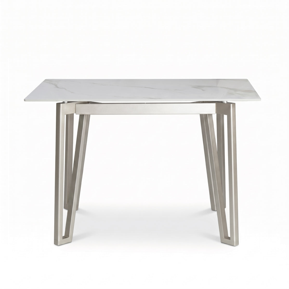 Comedor 4 Puestos Kenzo Eurolino Blanco, Champaña Base Para Vidrio