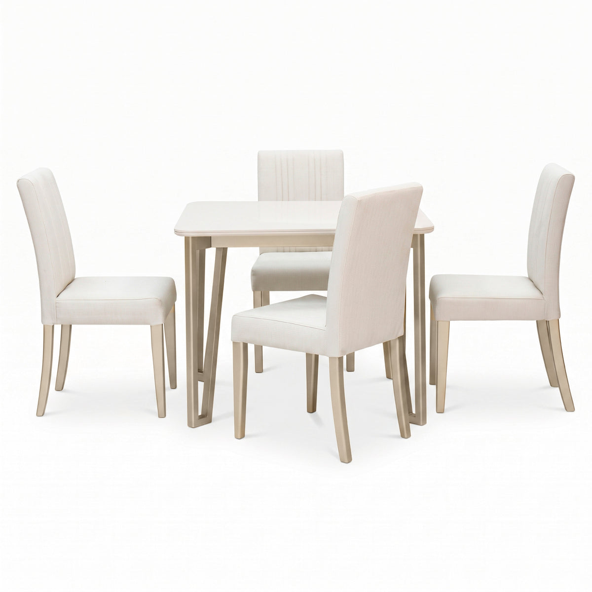 Comedor 4 Puestos Kenzo Eurolino Blanco, Champaña, Blanco Perla