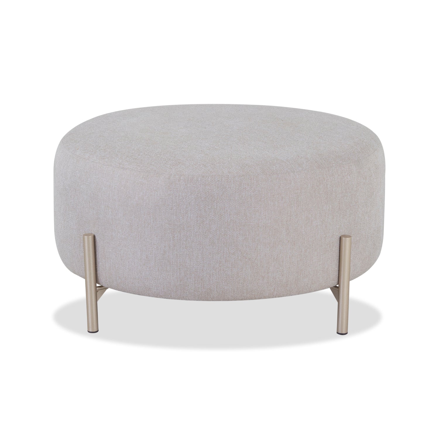 Puff Brooklyn Lino Beige, Champaña