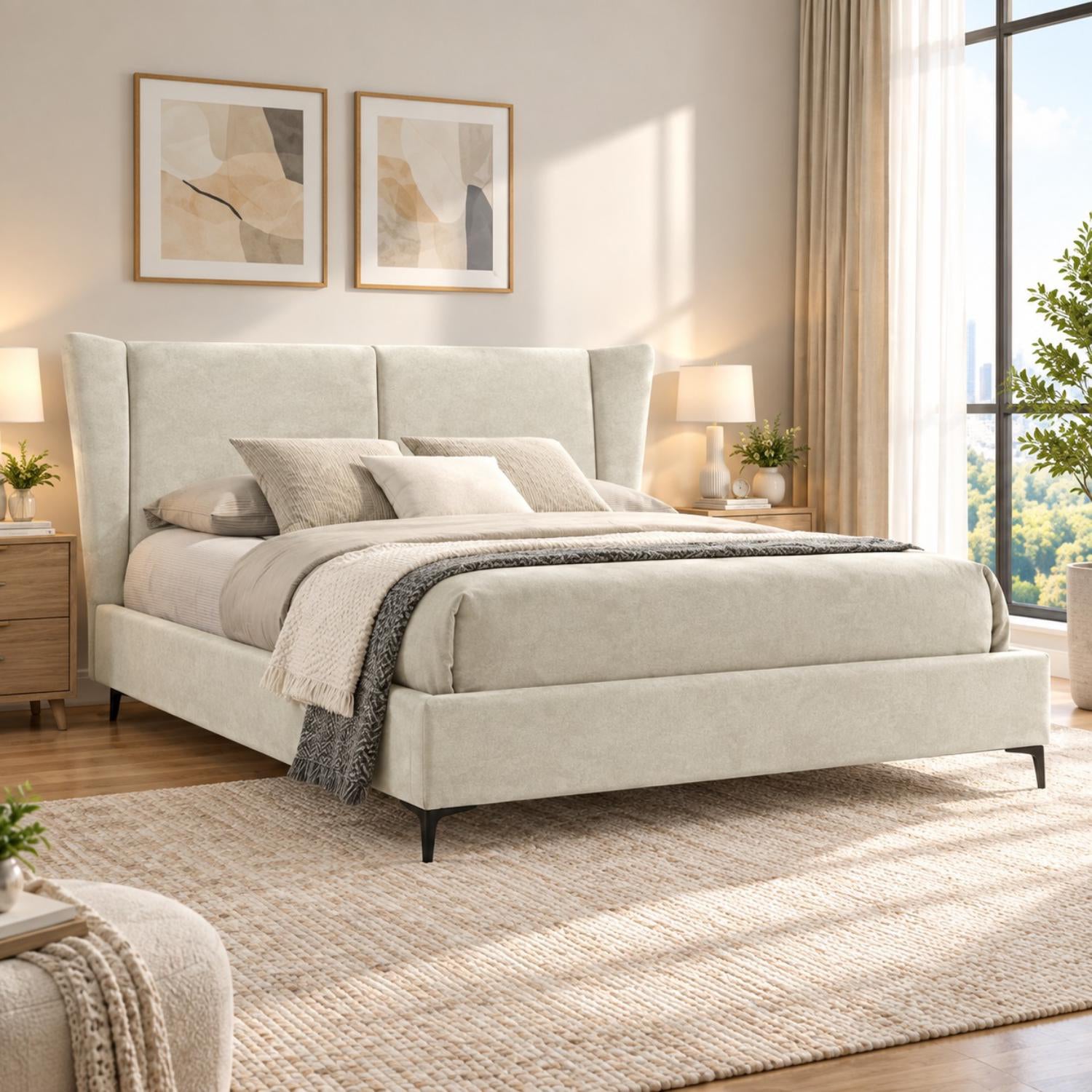 Cama Queen Amber Beige