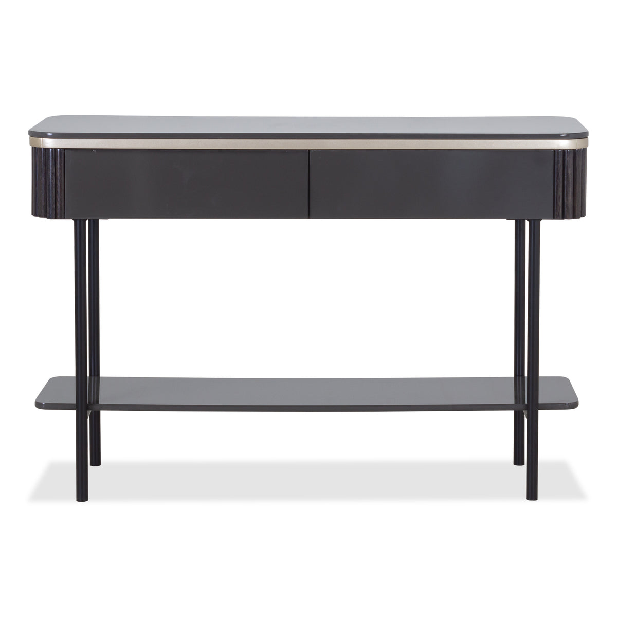 Consola Brooklyn Gris Plomo Negro, Champaña