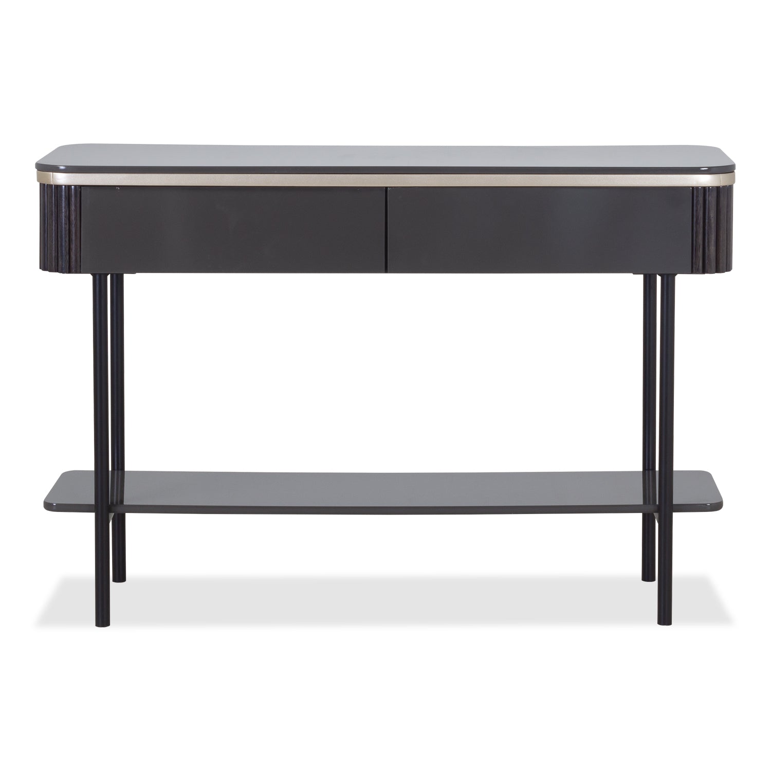 Consola Brooklyn Gris Plomo Negro, Champaña