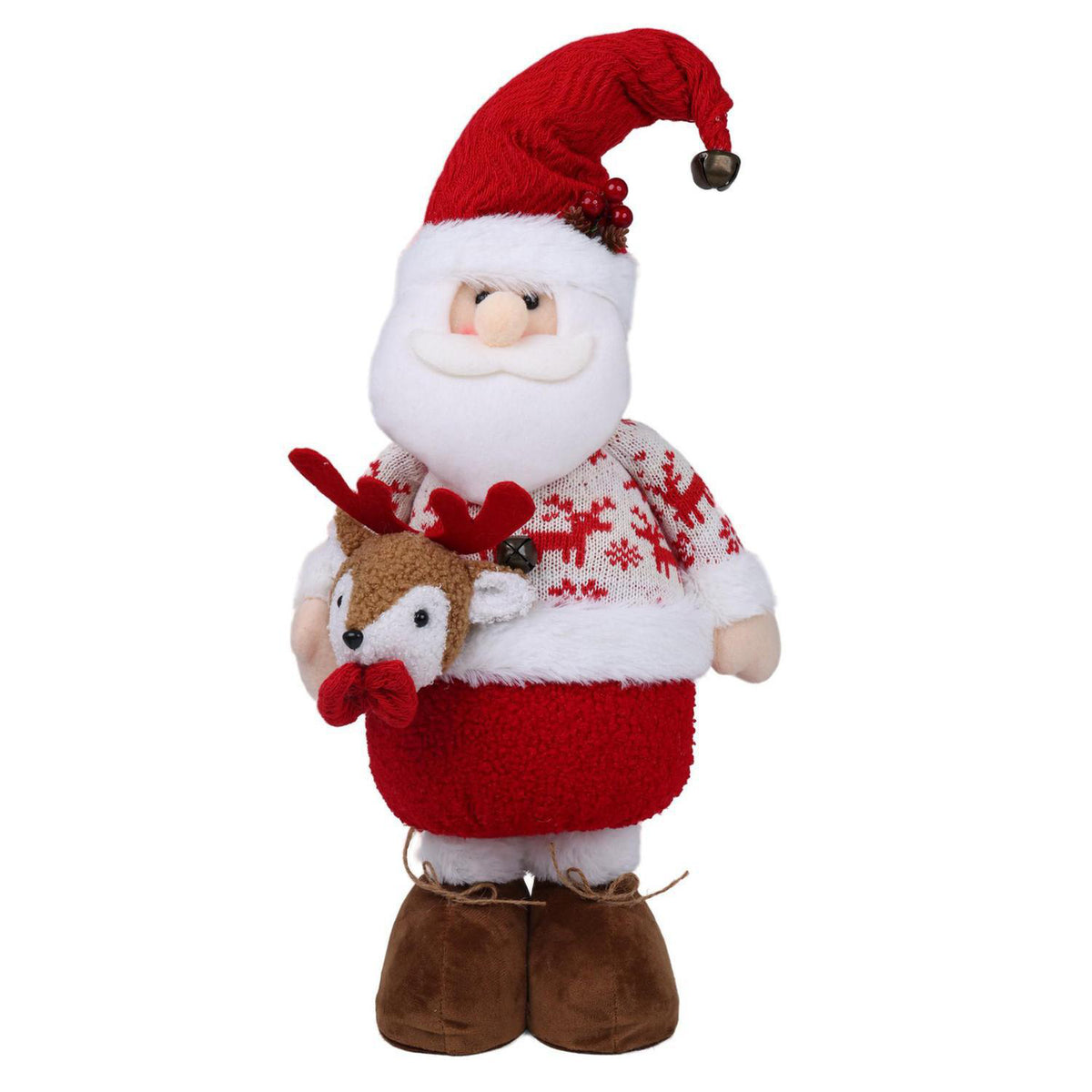 Papa Noel 24X12X58Cm Deer Santa Exh F261