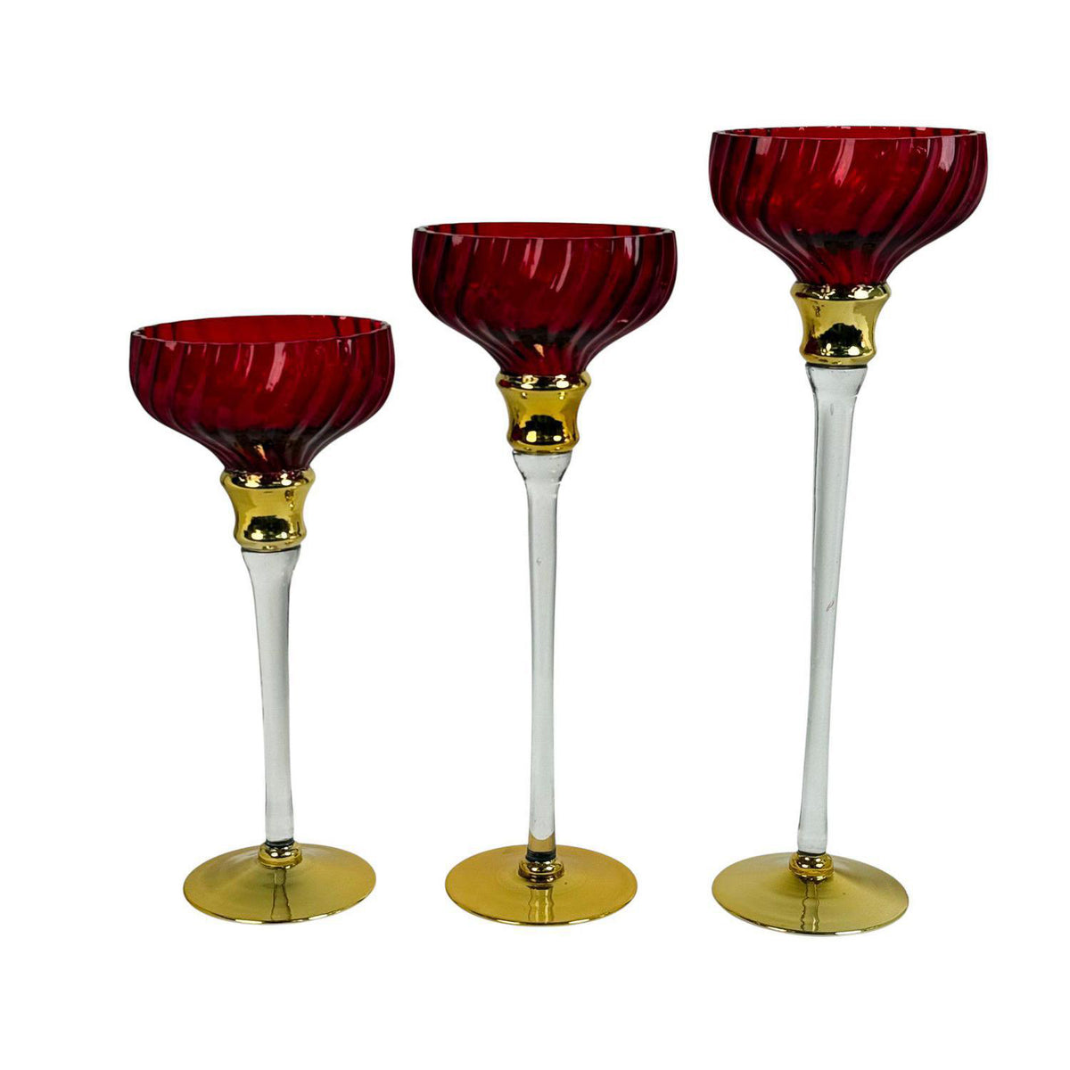 Set Copas Decor Charming Rojo Setx3 F261
