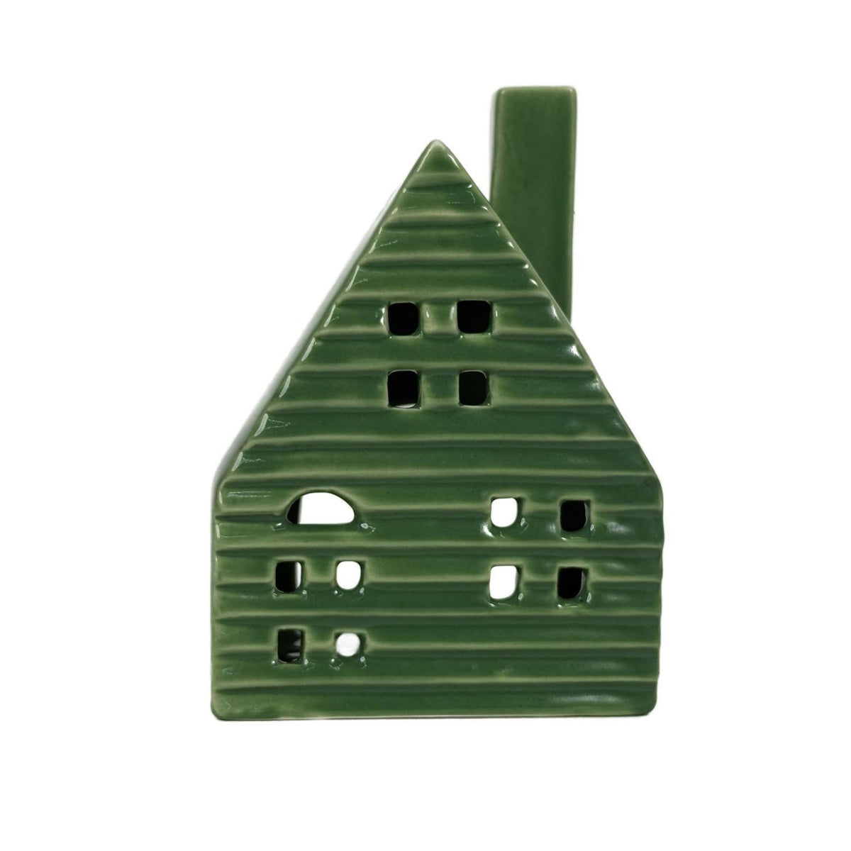 Casa Ceramica 8X5X11Cm Verde Bohoho F261
