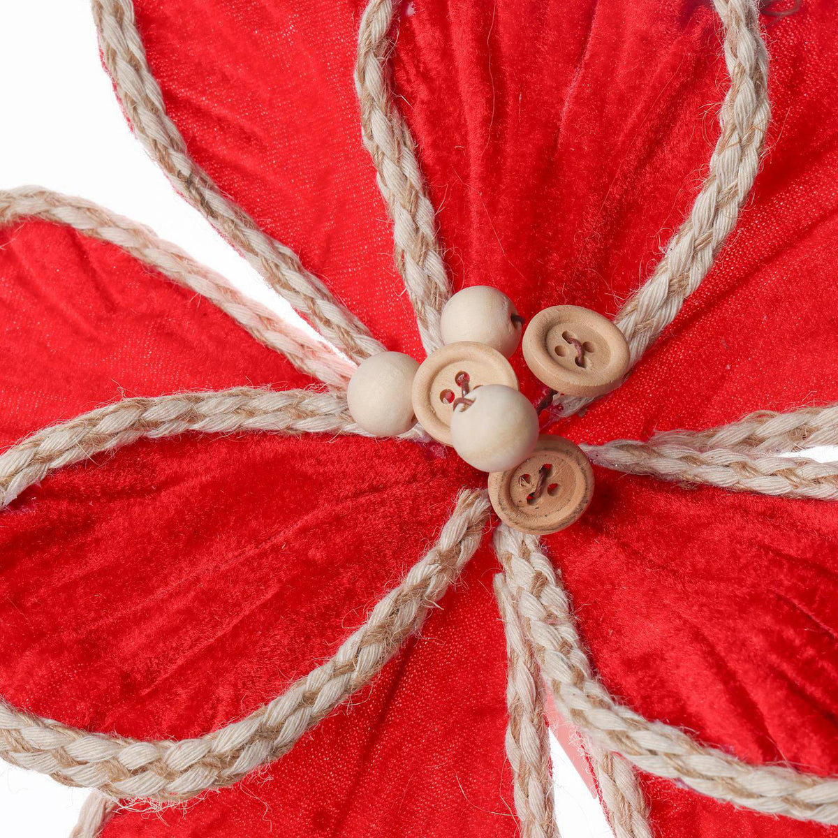 Flor Poinsettia 22Cm Deer Santa Exh F261