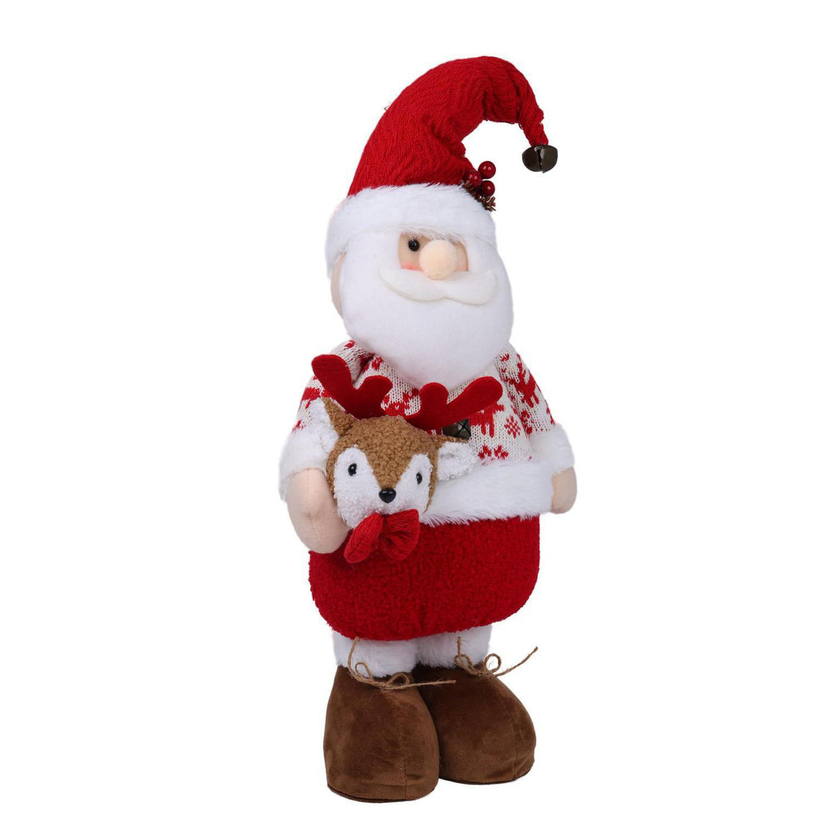 Papa Noel 24X12X58Cm Deer Santa Exh F261