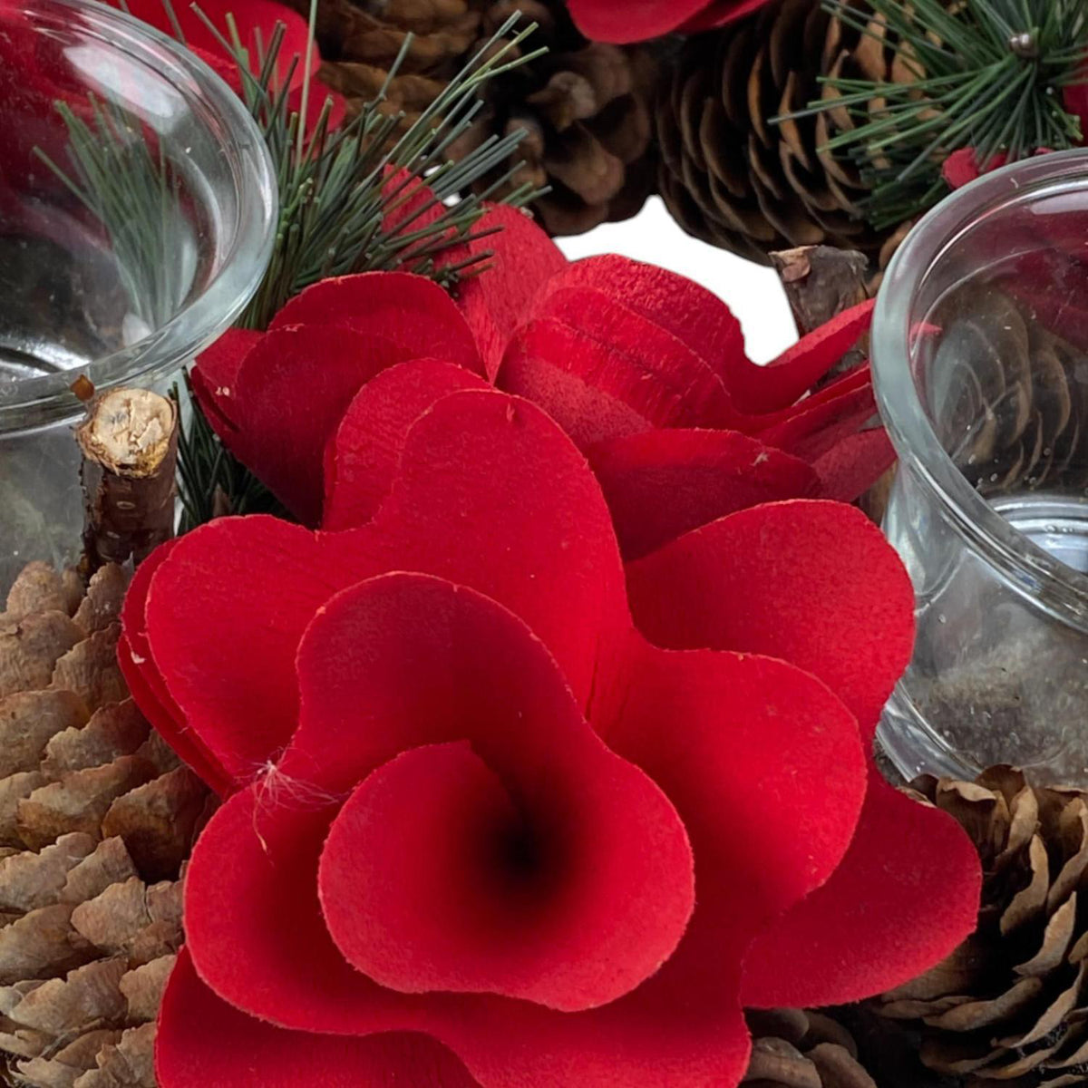 Corona Velas 31Cm Deer Santa Exh F261