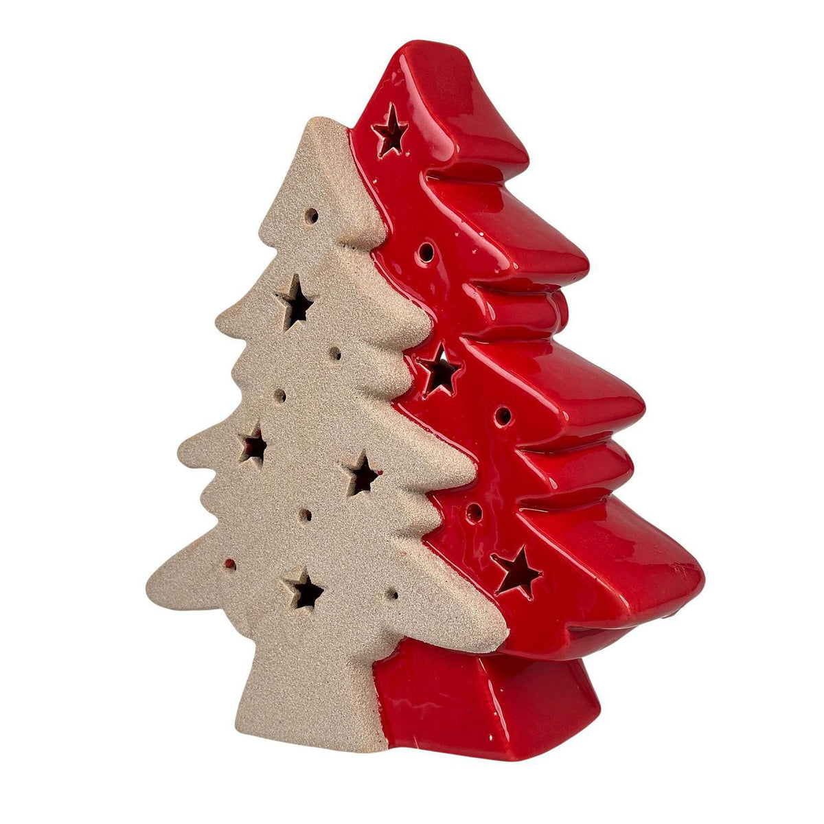 Arbol Luz 18Cm Blanc Roj Deer Santa F261