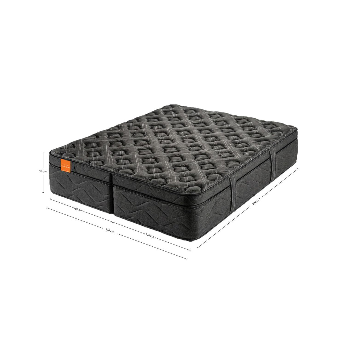Colchón King Cavalli Duoline Pillow Top [Garantía 12 años] + 2 Almohadas