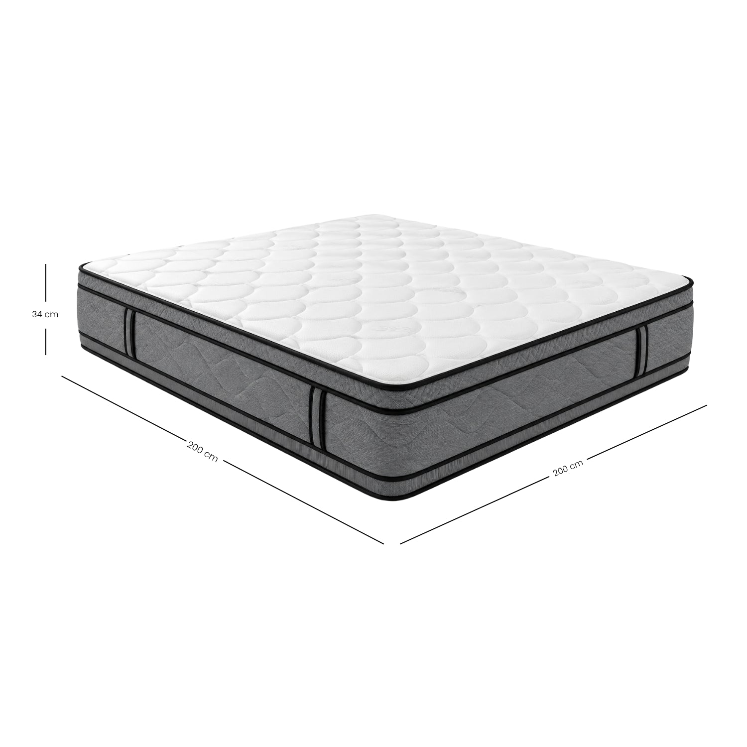 Colchón King Toscana Doble Pillow Top [Garantía 12 años] + Gratis Colchón Horizont 1.00