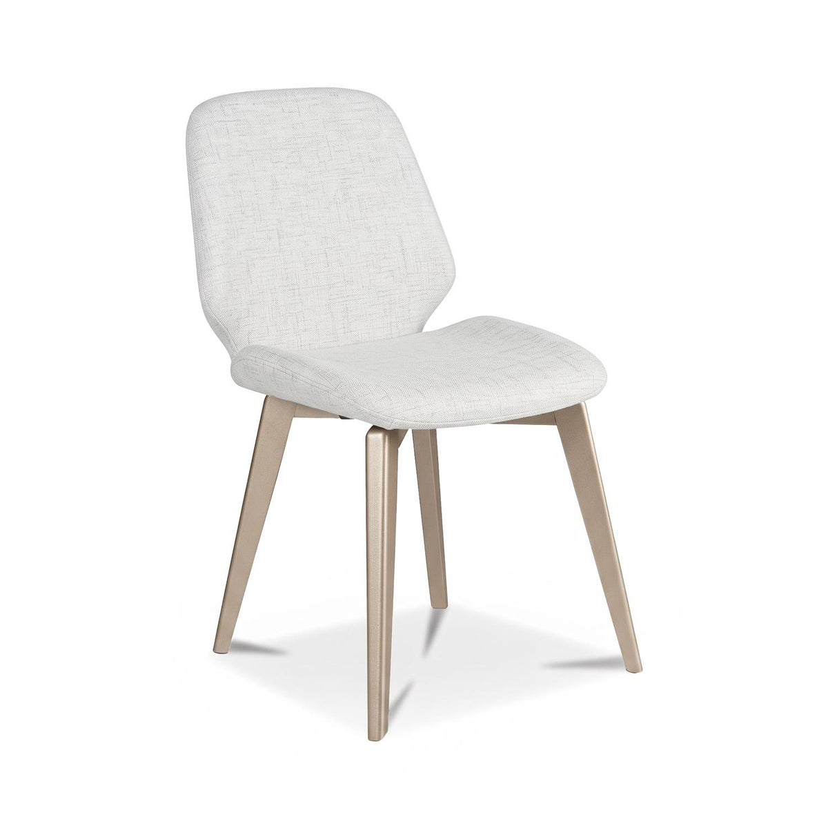 Comedor 4 Puestos Abby Chenille Almendra , Champaña, Blanco Perla