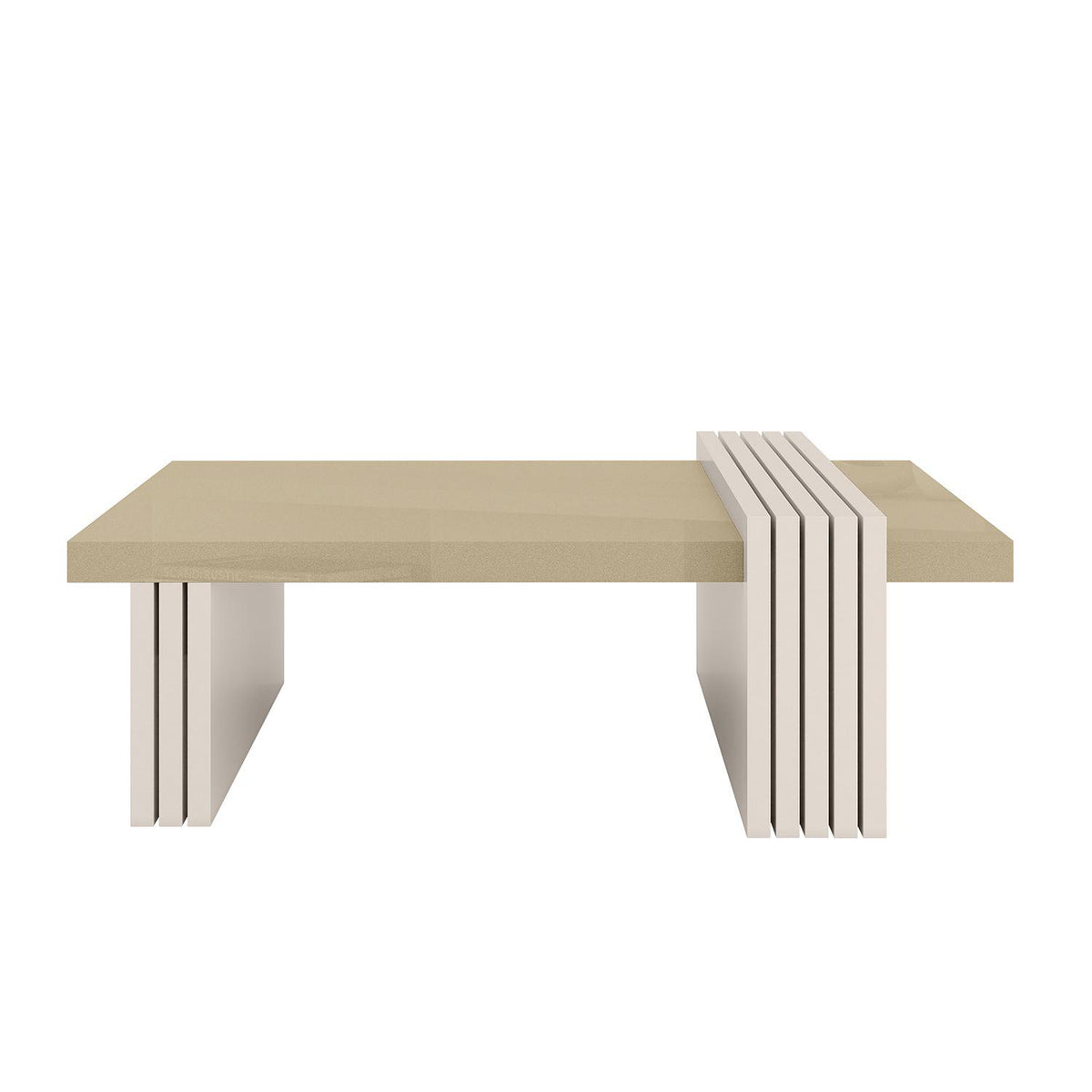 Mesa de Centro Vero 107X33X60 Offwhite, Champaña