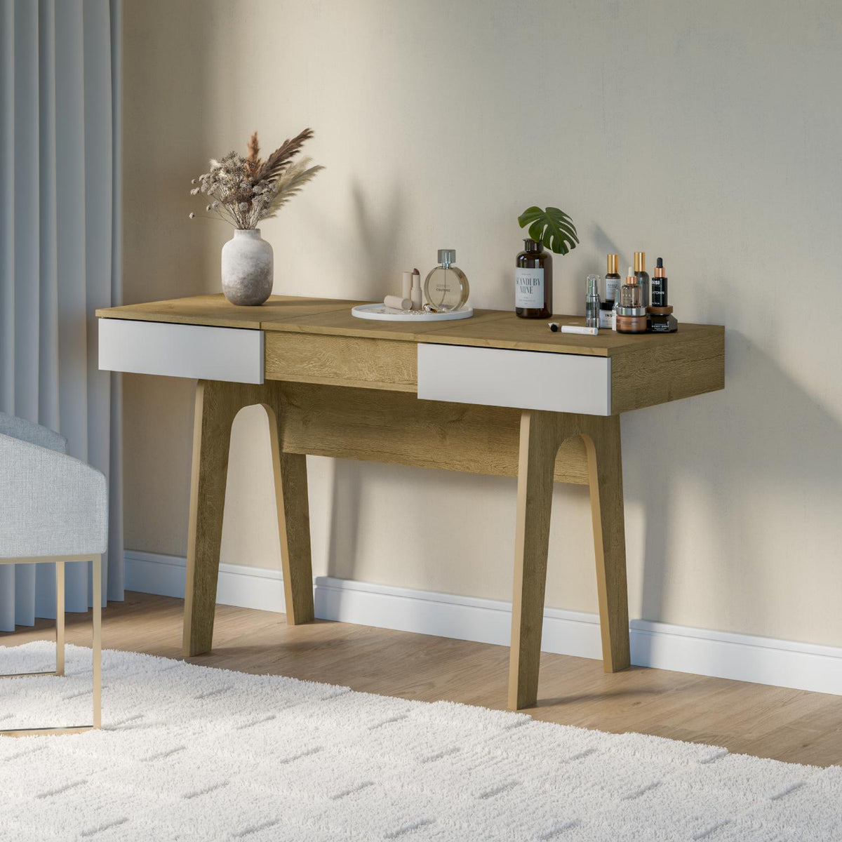 Escritorio Tempo Natural, Off White
