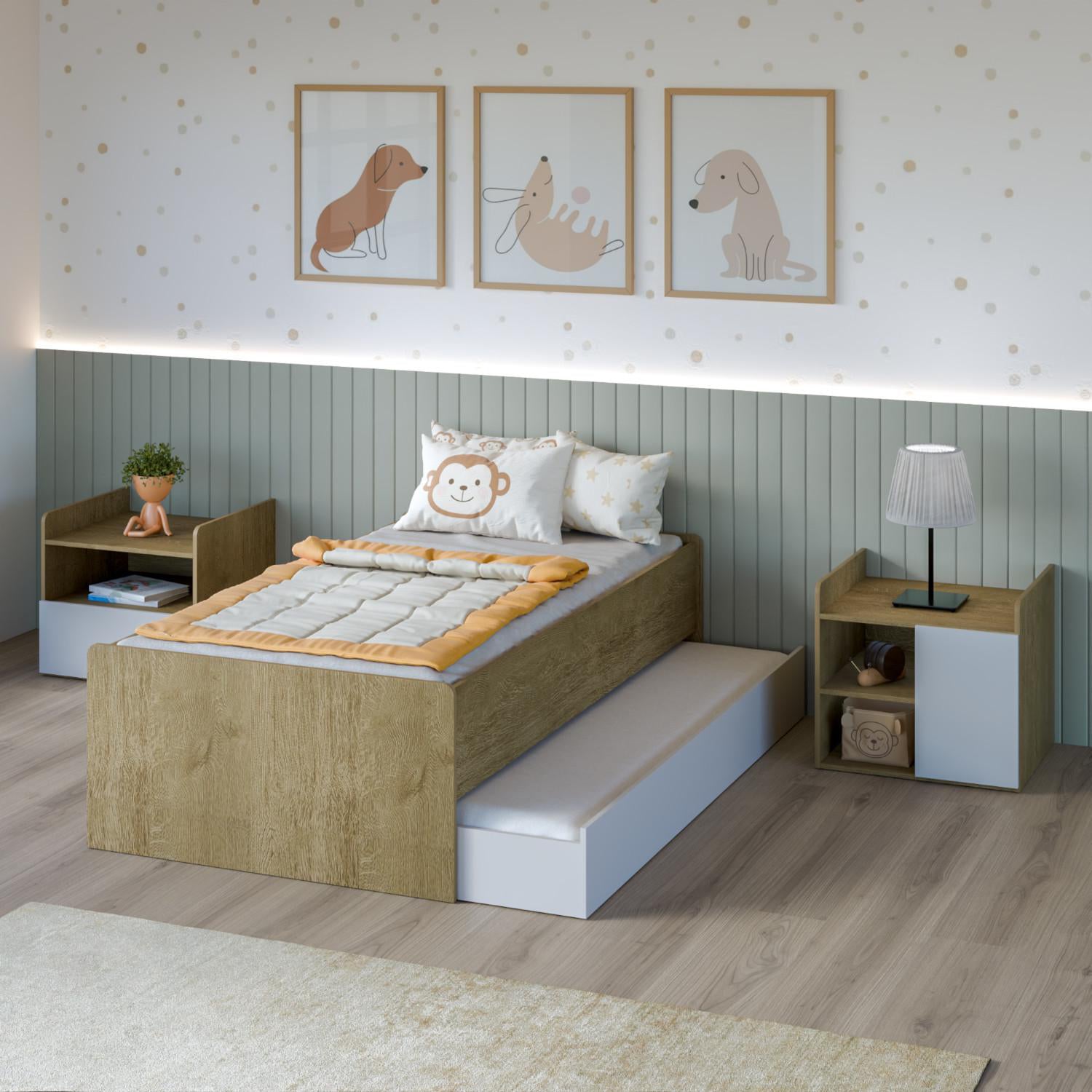 Cama Cuna 1.00 Emotion Natural, Off White