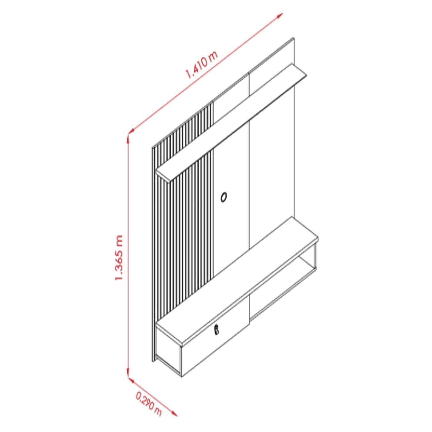 Panel Tv Atenea 141X136X29 Marmolado