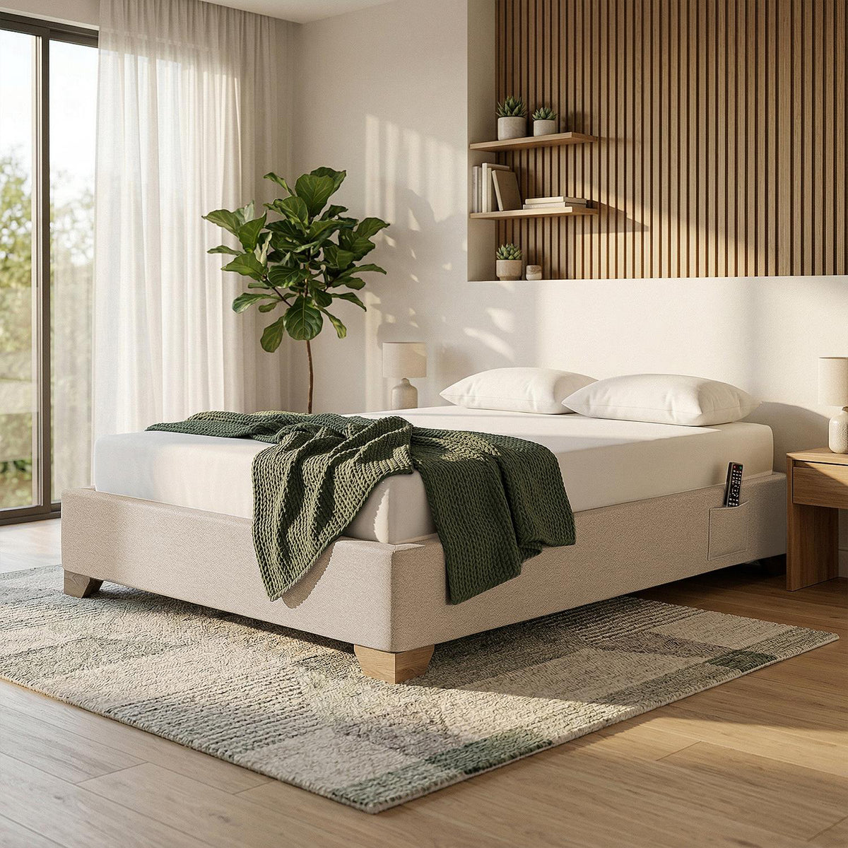 Base Cama King Taylor Eurolino Marfil Par