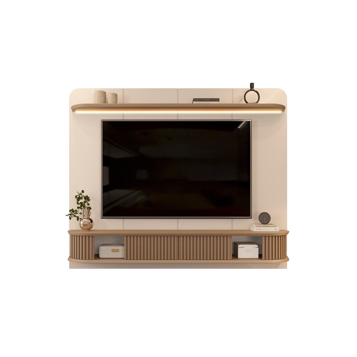 Panel Tv Cami 215X169X38 Off White, Champana