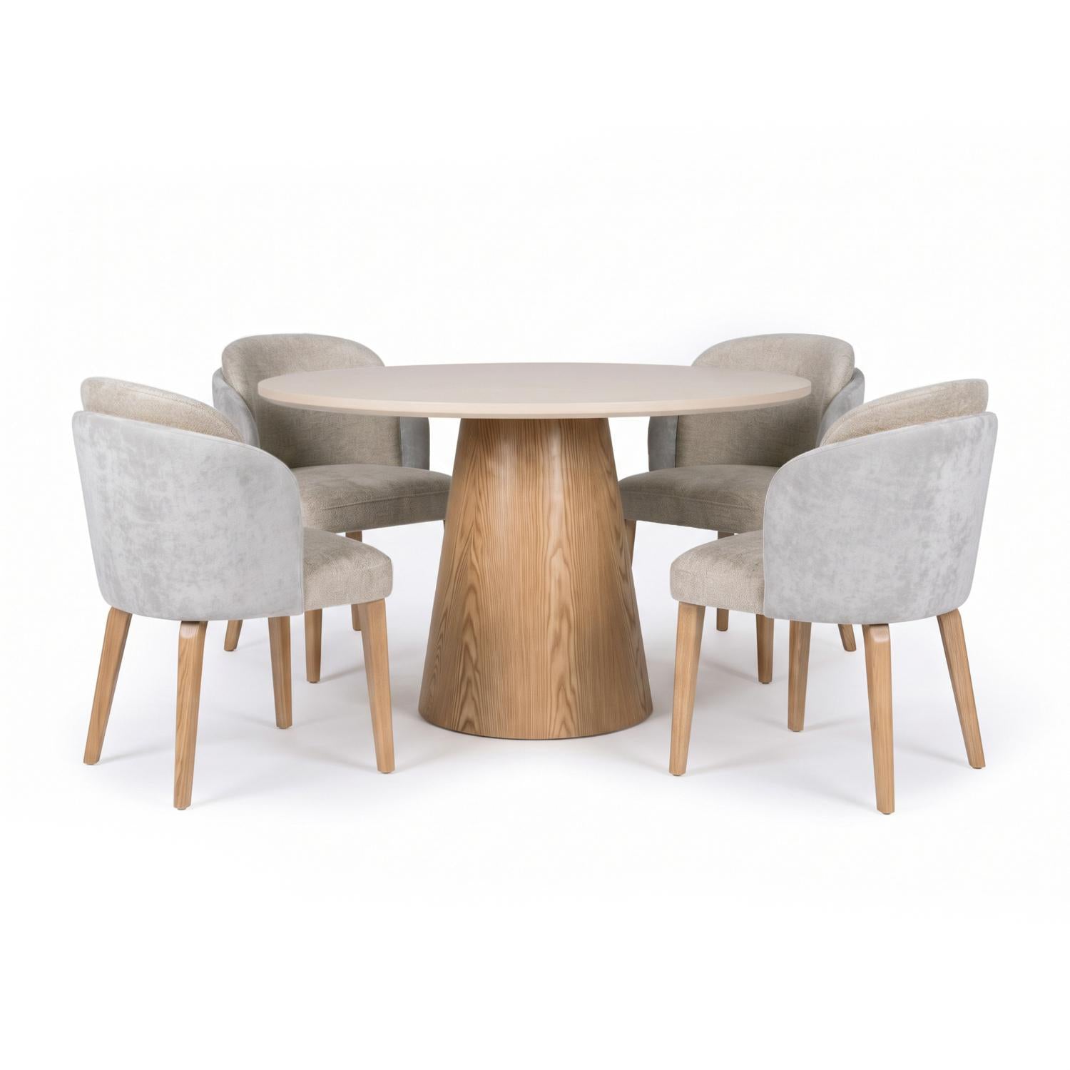 Comedor 4 Puestos Torino Imputu Beige, Natural