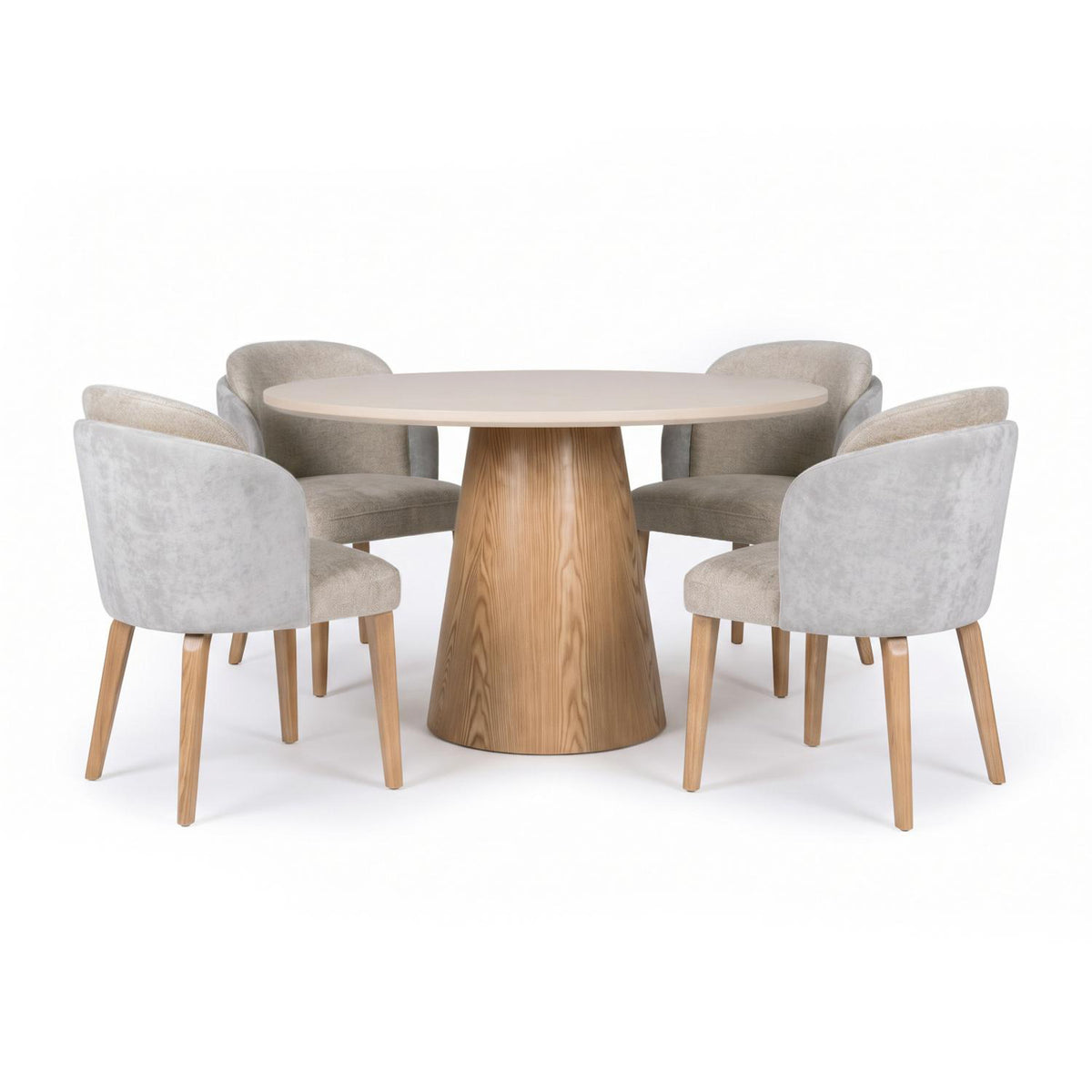 Comedor 4 Puestos Torino Imputu Beige, Natural