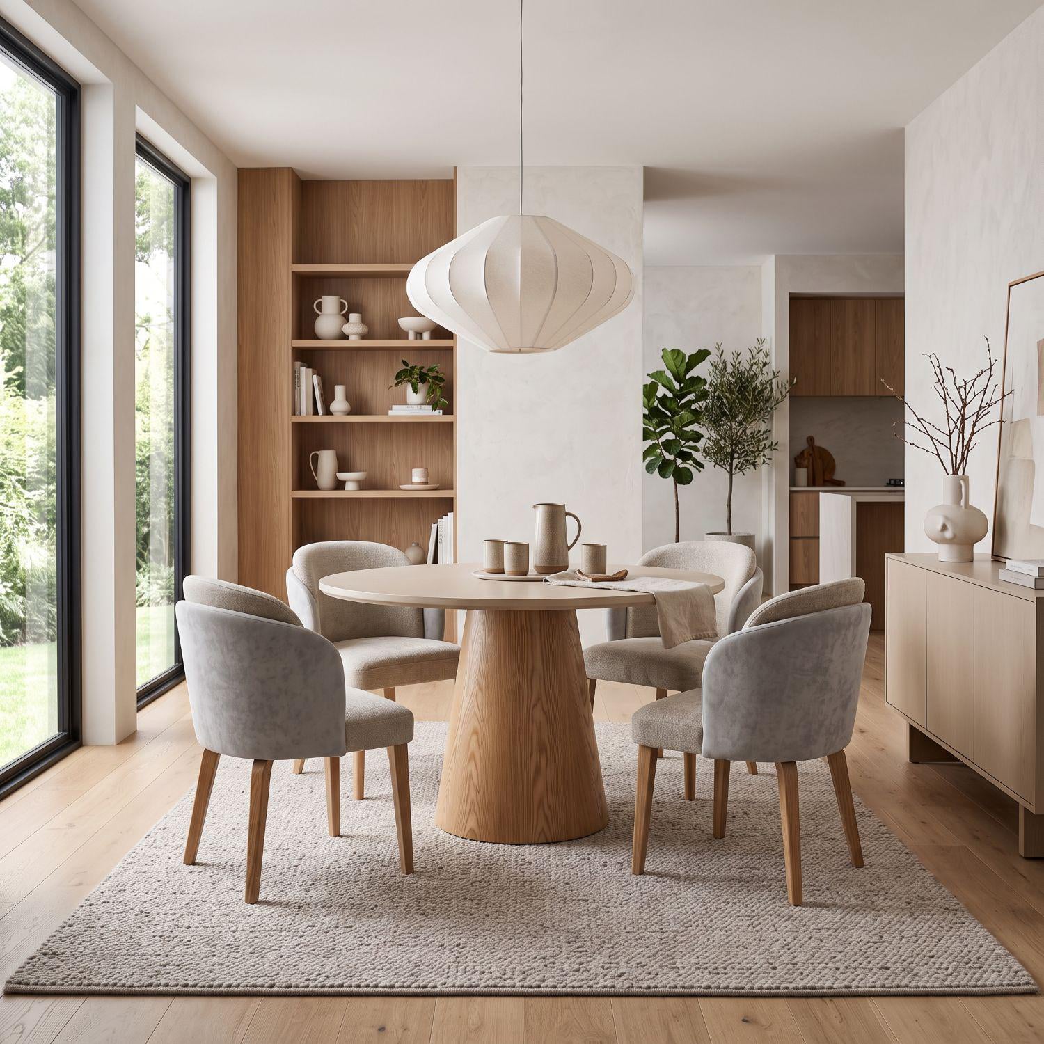 Comedor 4 Puestos Torino Imputu Beige, Natural