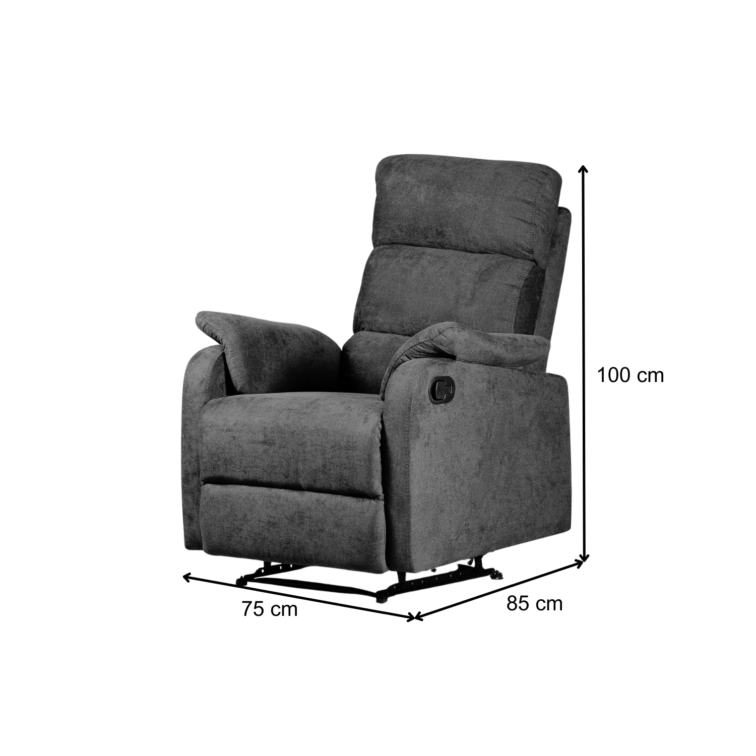 Sillón Reclinable Sensacion Eurocuero Furi Negro