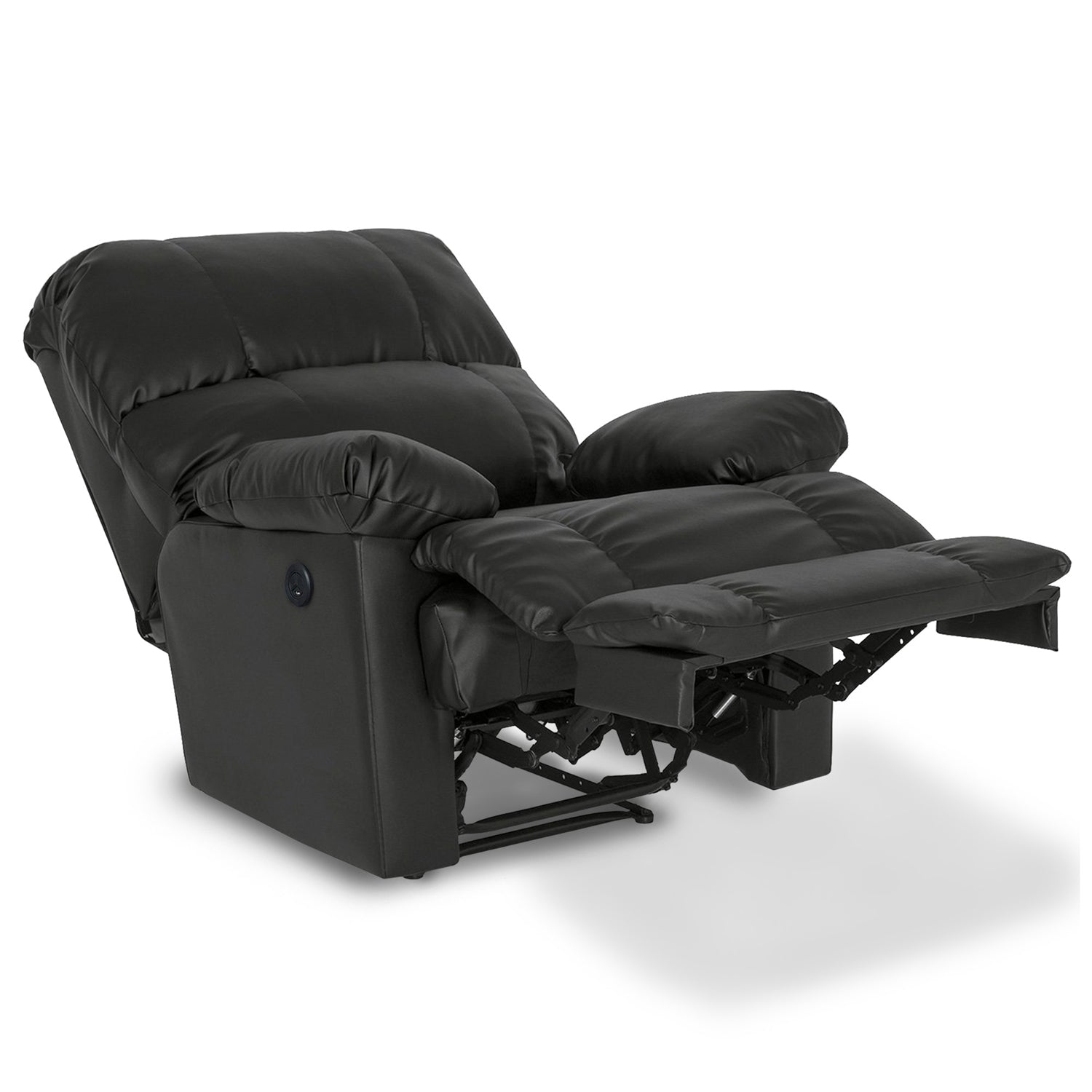 Sillón Reclinable Curitiba Eurocuero Negro Electrica