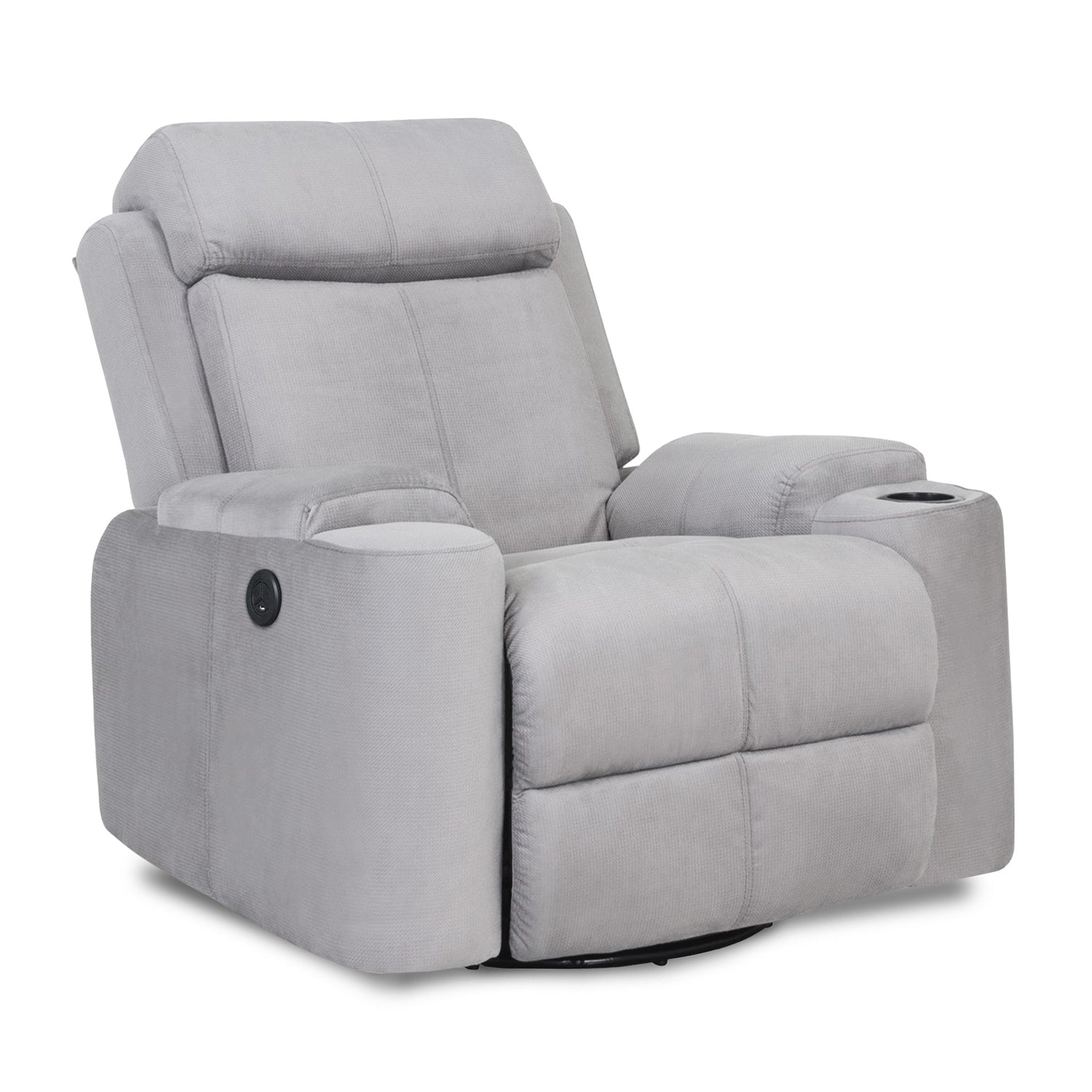 Sillón Reclinable Delta Microfibra Poland Gris Eléctrica