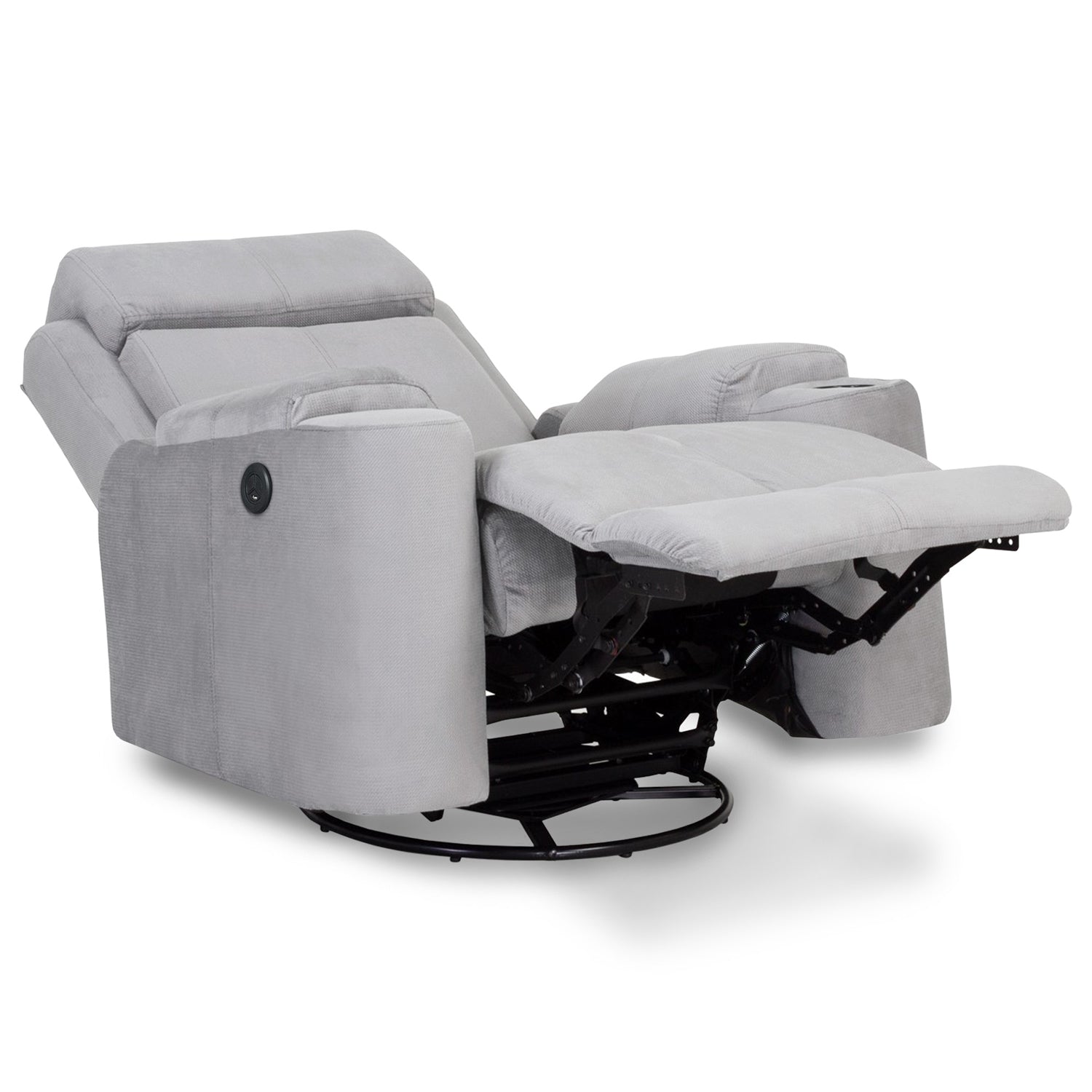 Sillón Reclinable Delta Microfibra Poland Gris Eléctrica