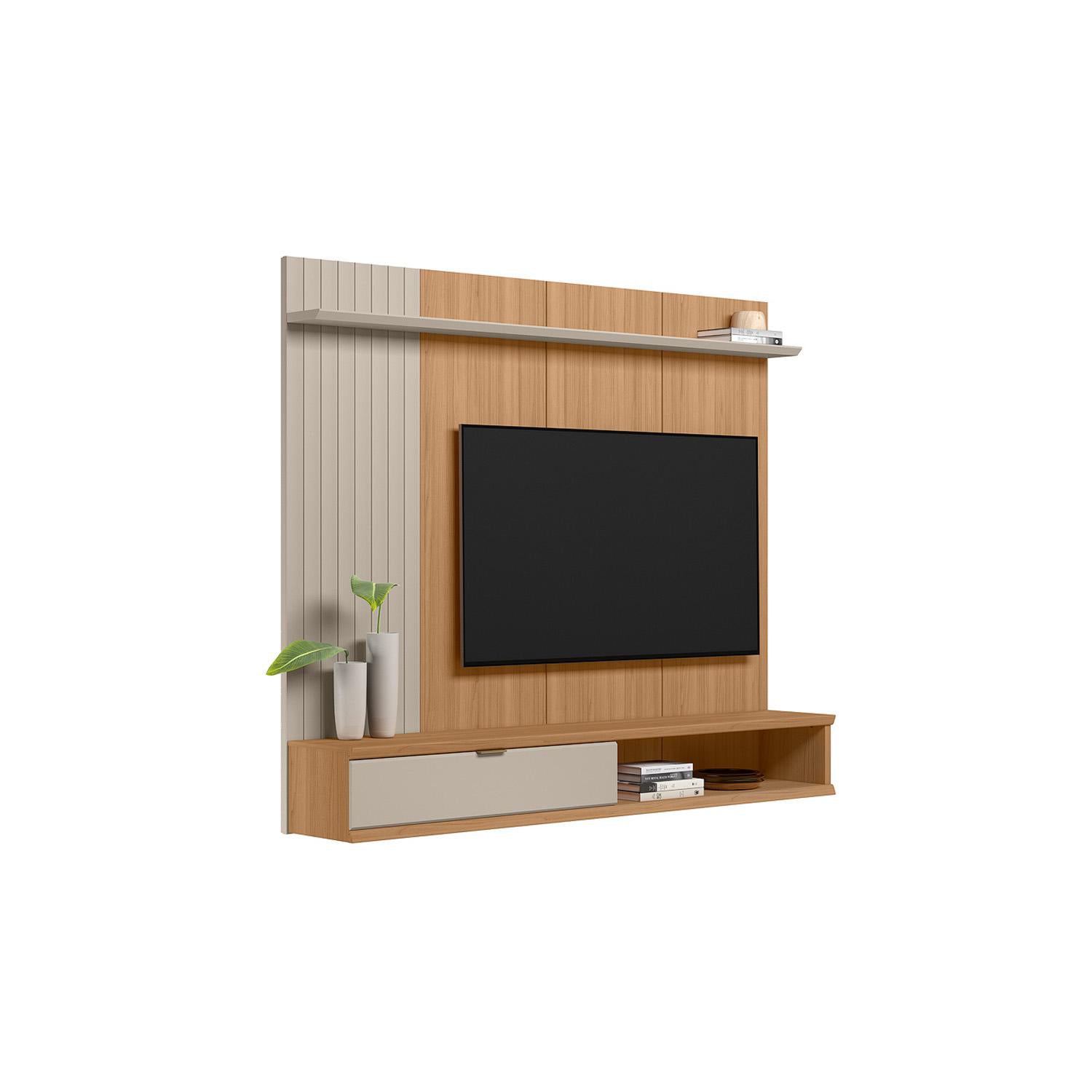 Panel De Tv 179X150X31 Solara Natural, Off White