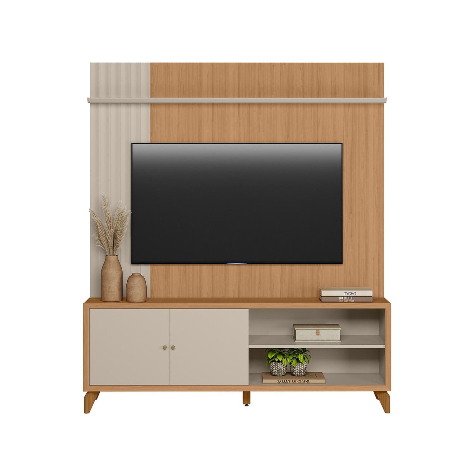 Centro De Entretenimiento 162X187X39 Valencia Natural, Off White