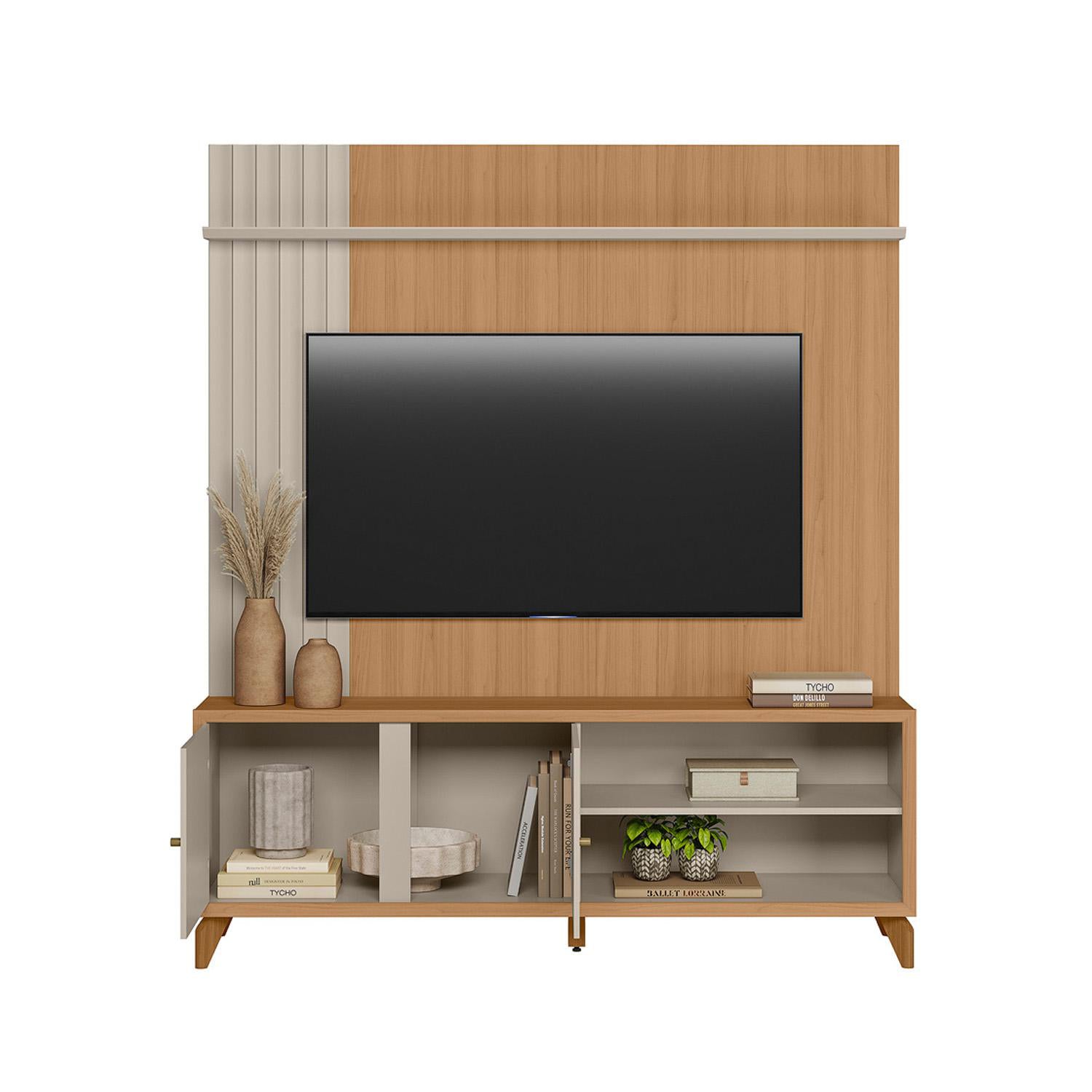 Centro De Entretenimiento 162X187X39 Valencia Natural, Off White