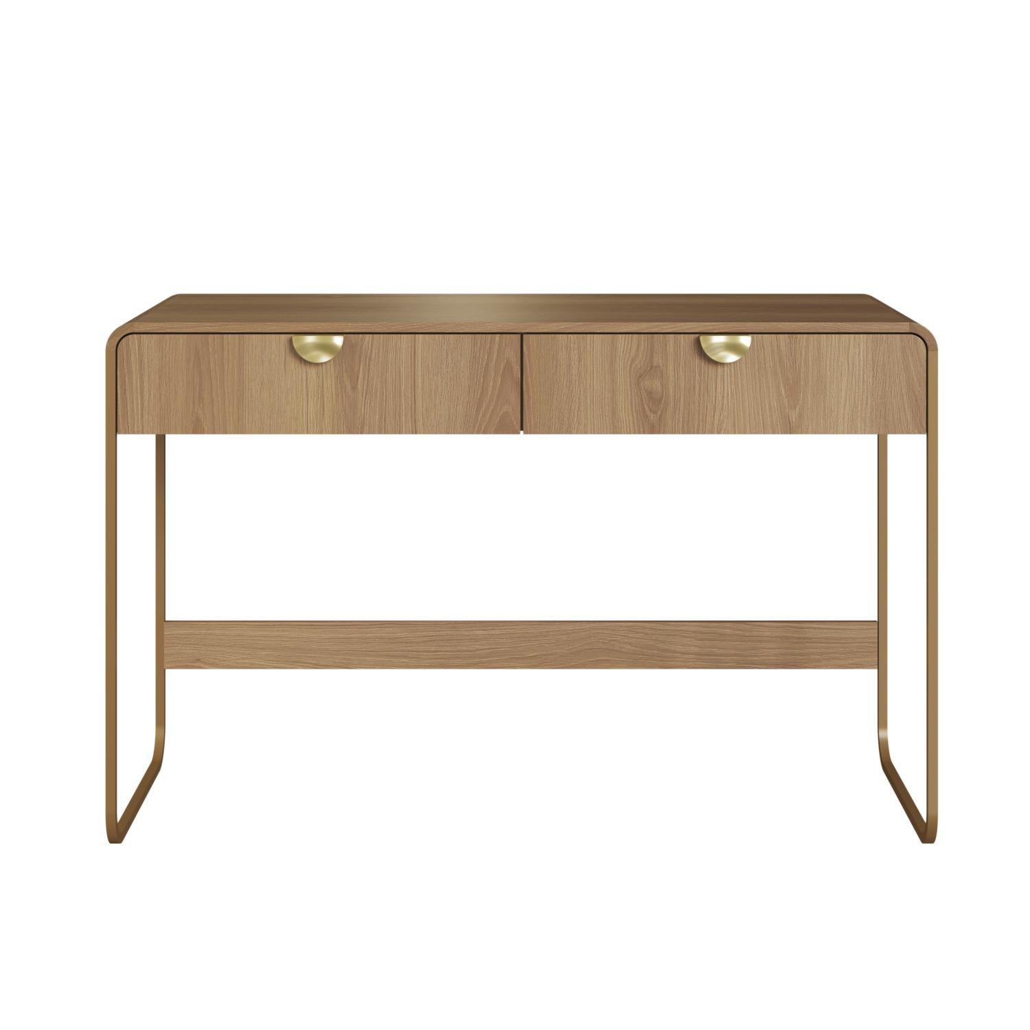 Escritorio Fiori Natural, Dorado 125X80X50