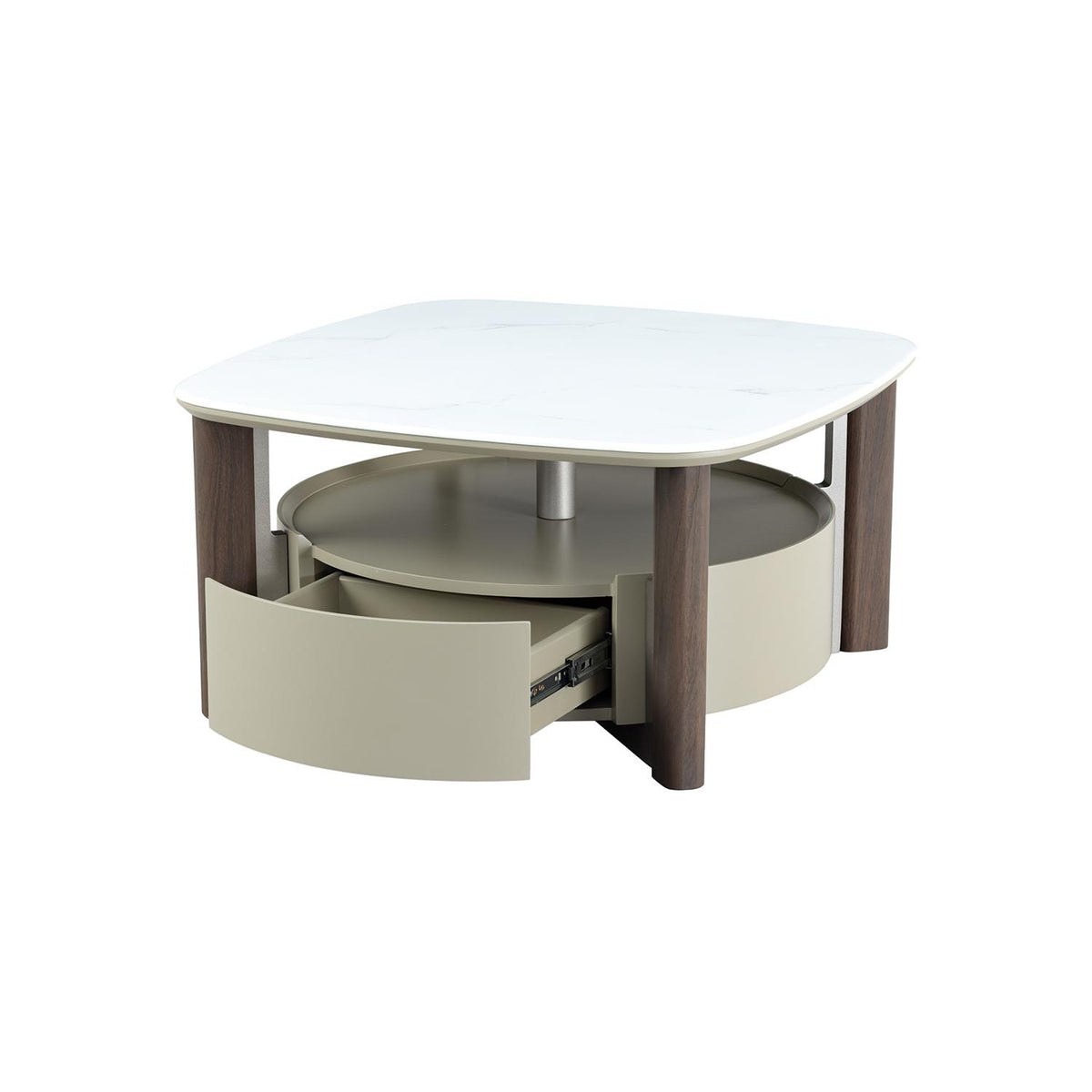Mesa De Centro Cassari Blanco, Taupe