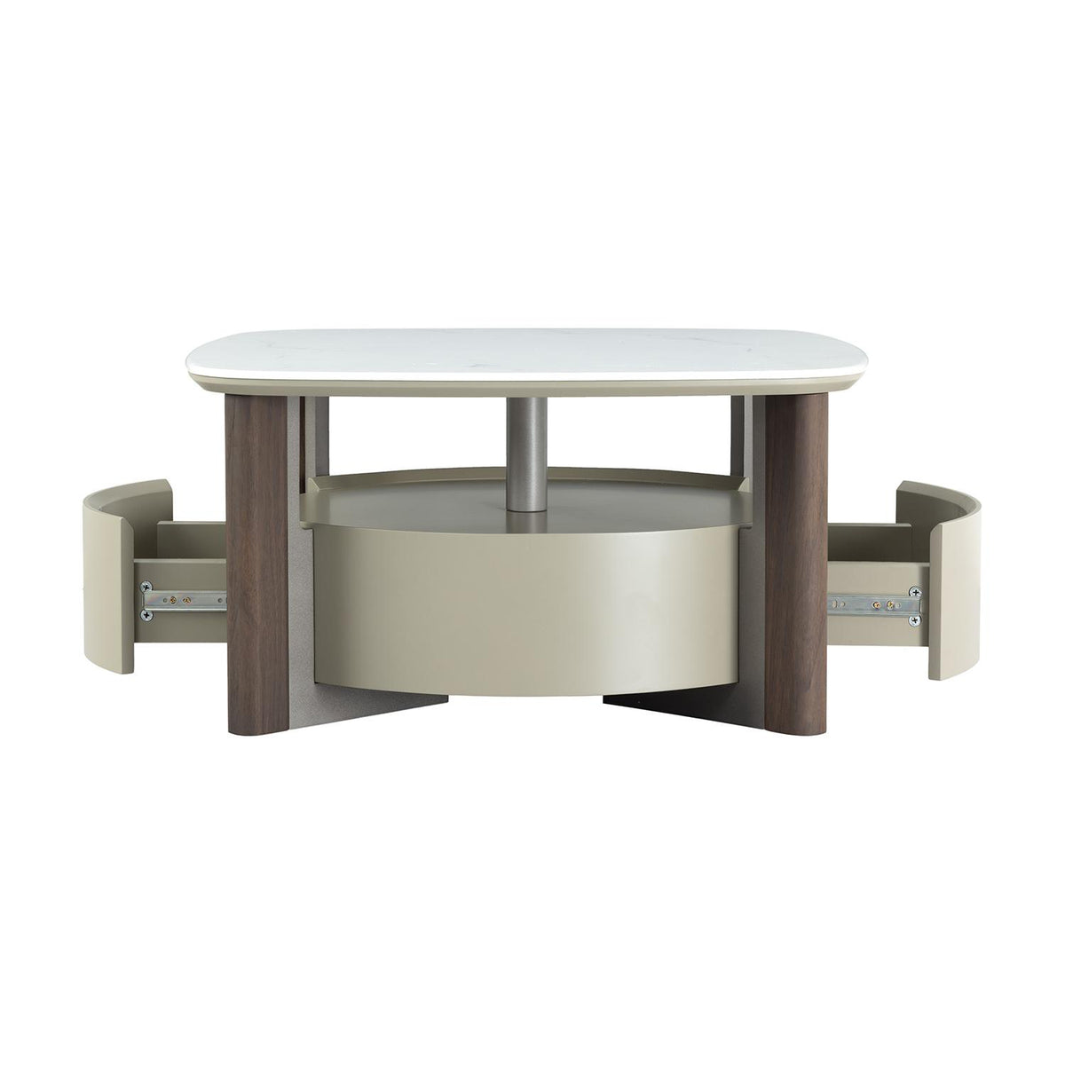 Mesa De Centro Cassari Blanco, Taupe