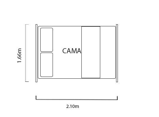 Cama Doble Harrison Beige, Champaña
