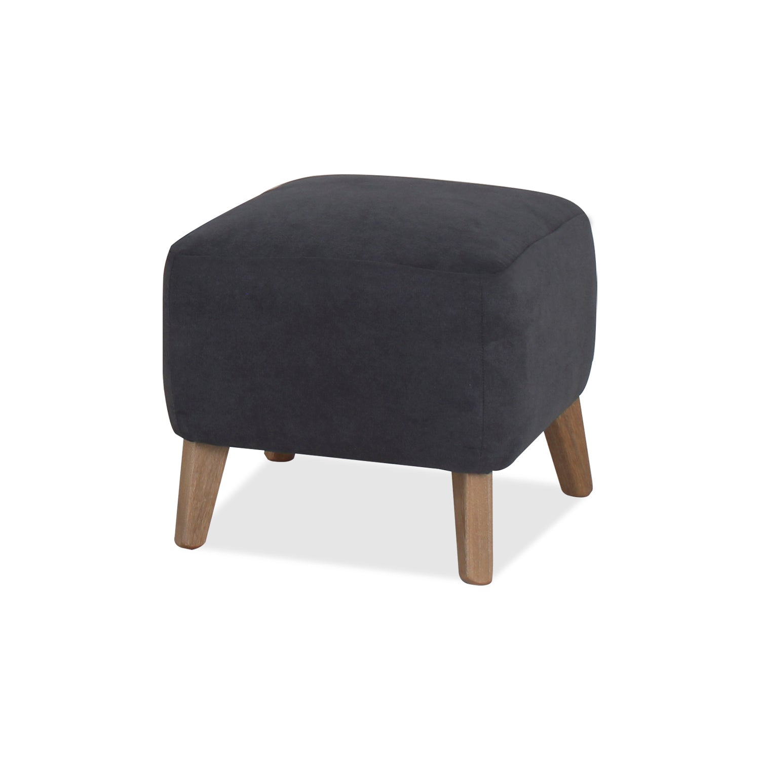 Puff Oslo Microfibra Dorsey Plomo, Natural