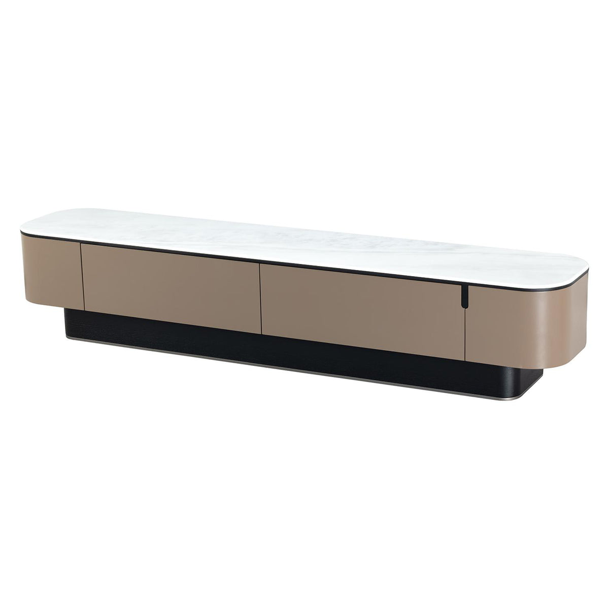 Mesa De Tv Camerun Negro, Marmol