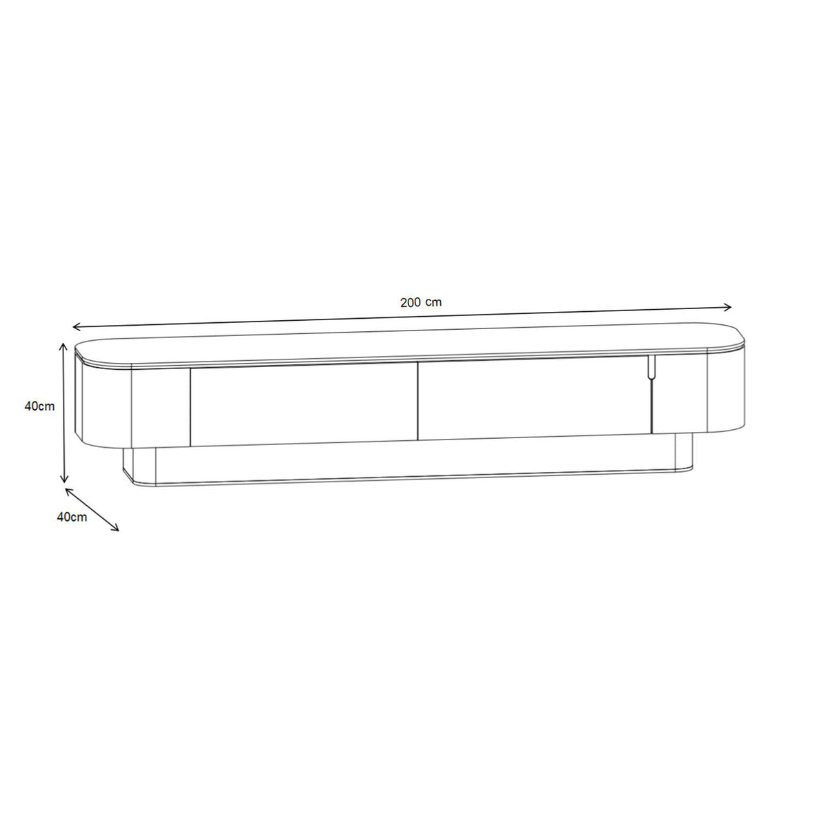 Mesa De Tv Camerun Negro, Marmol