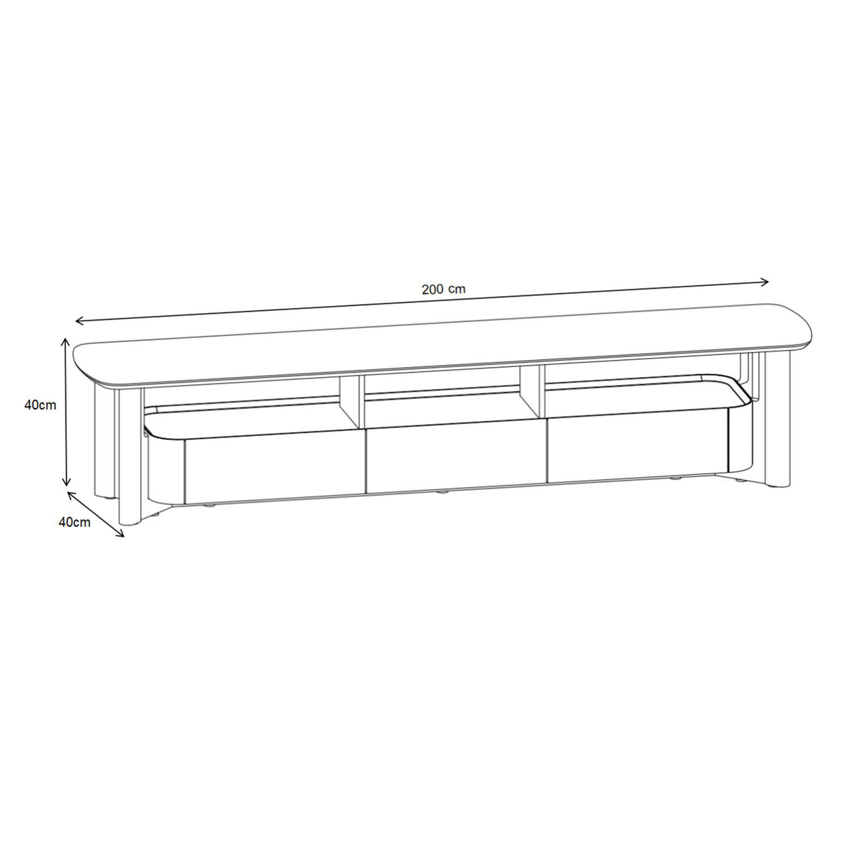 Mesa De Tv Cassari Blanco, Taupe