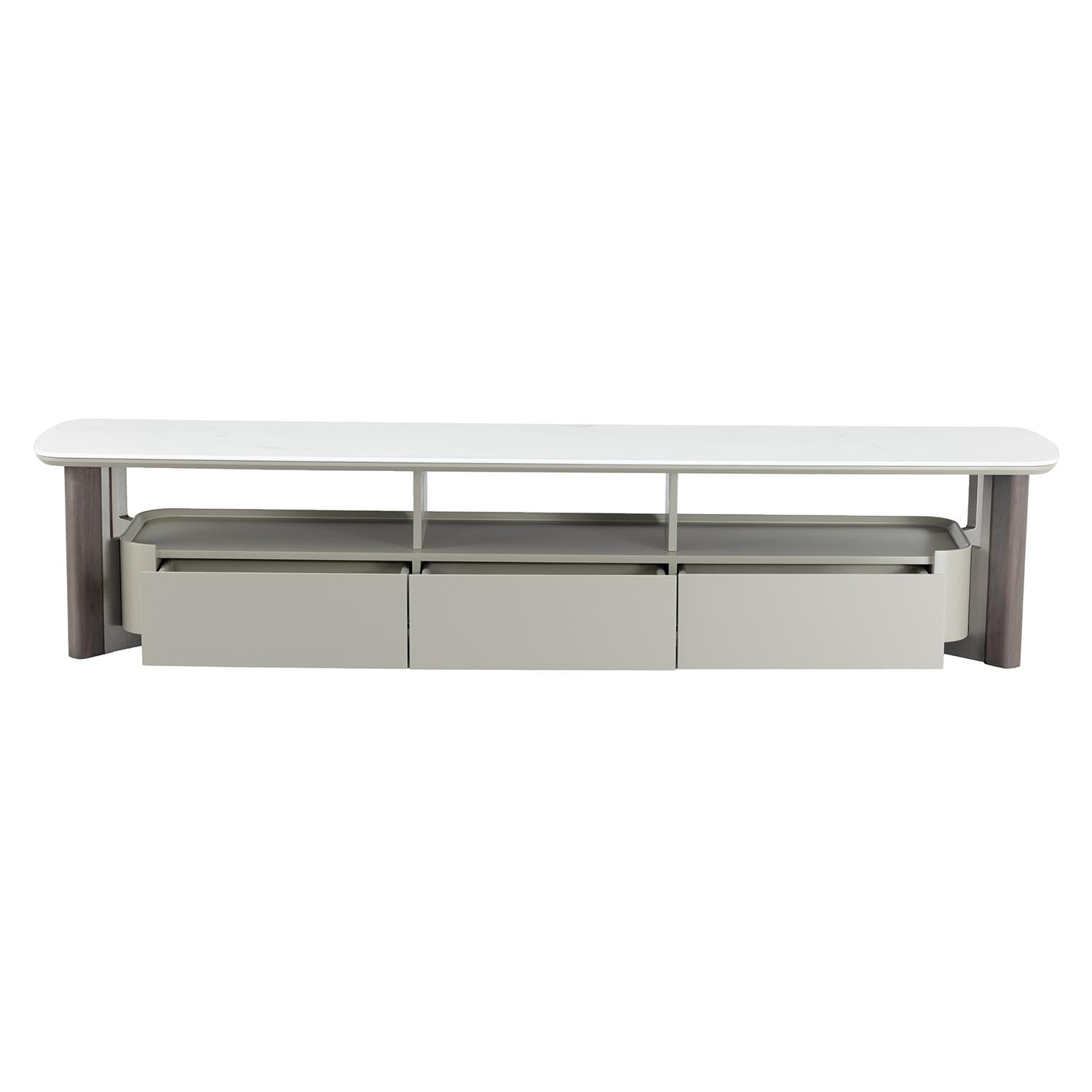 Mesa De Tv Cassari Blanco, Taupe