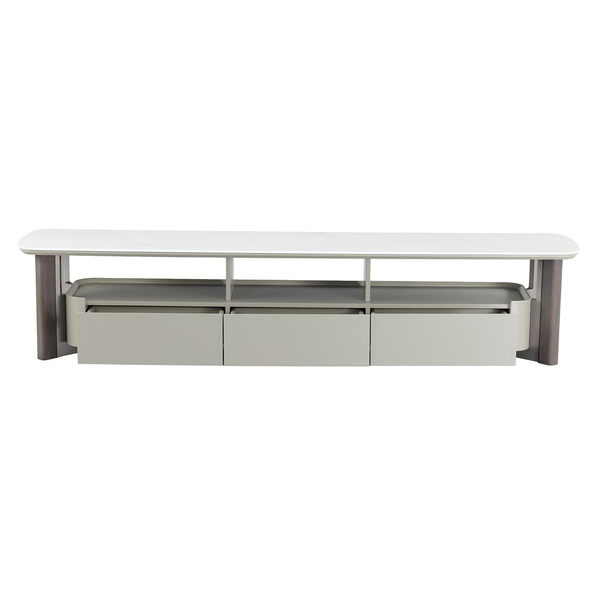 Mesa De Tv Cassari Blanco, Taupe
