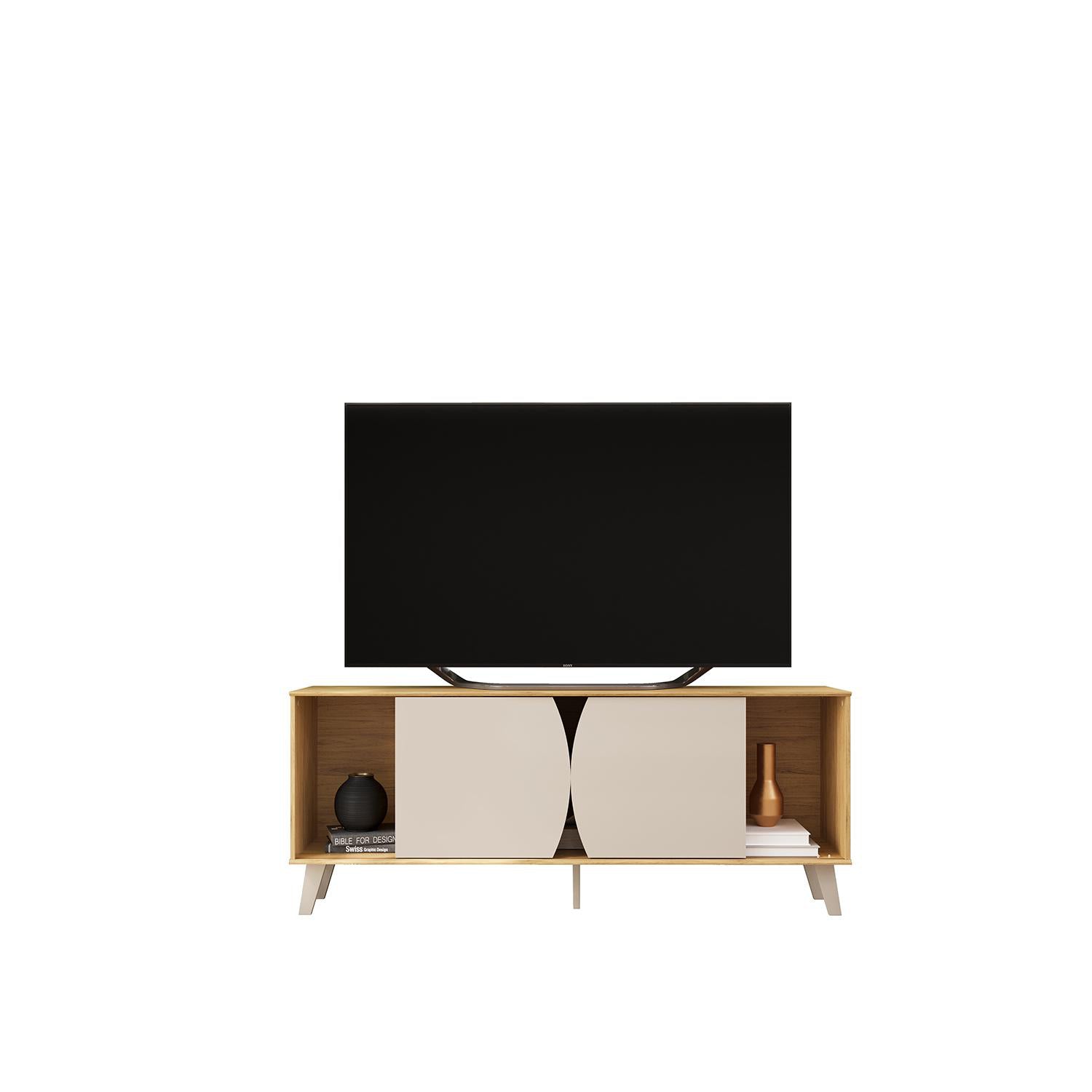 Mesa De Tv Donny 160X65X38 Natural, Off White