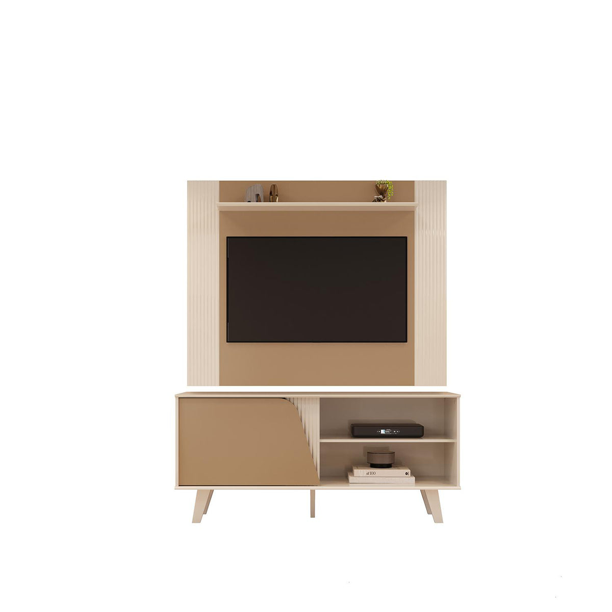 Centro de Entretenimiento Iris 120X155X57 Champaña, Off White