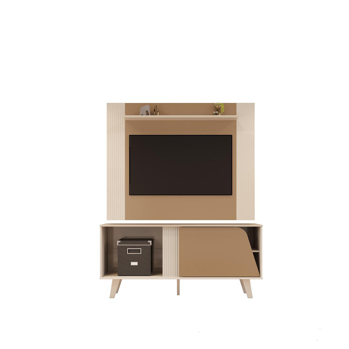 Centro de Entretenimiento Iris 120X155X57 Champaña, Off White