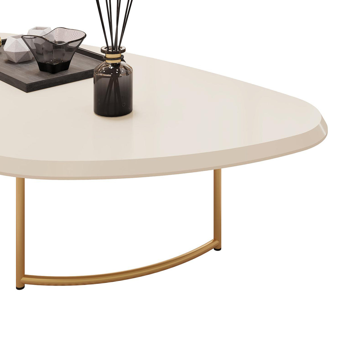 Mesa De Centro Amelia Setx2 Champaña, Off White